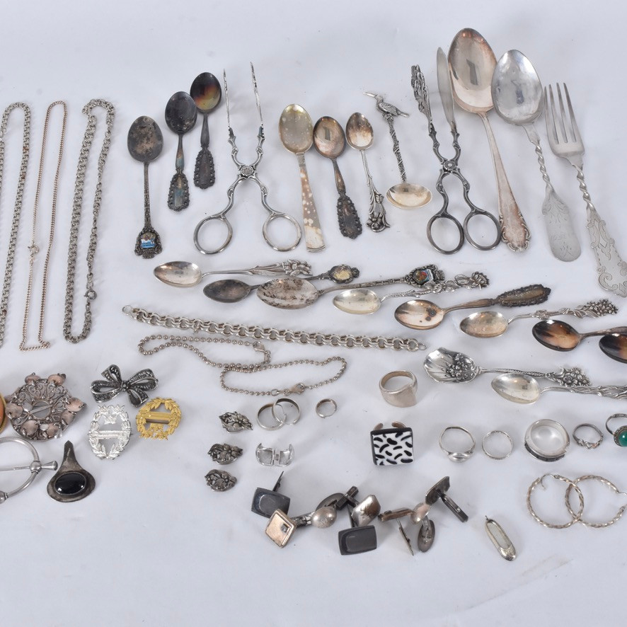 PARTI SILVER, smycken och bestick, 1900-tal.