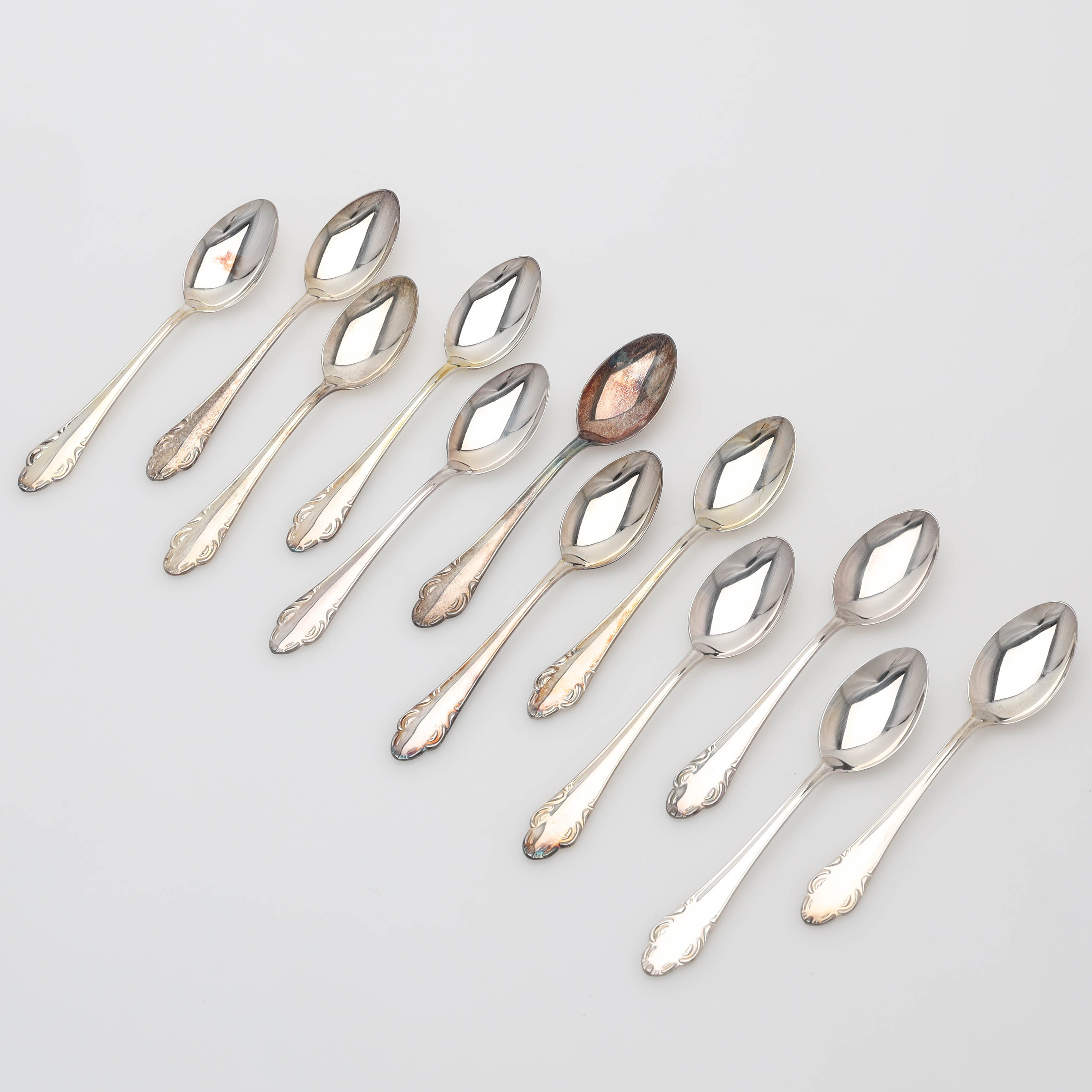 SKEDAR, 12 st, silver, "Haga", Mema, etui.