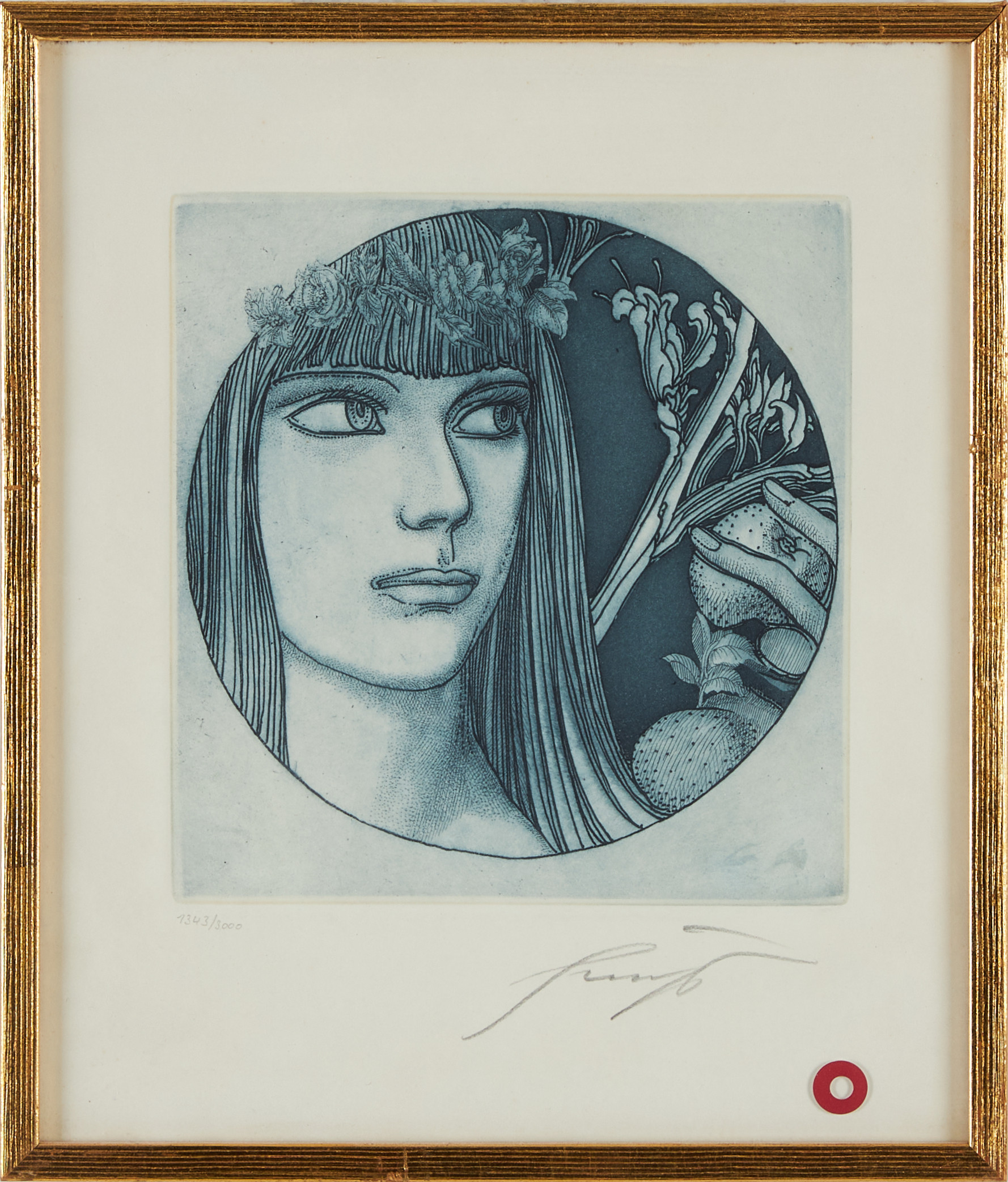 ERNST FUCHS (1930-2015). Kompositioner, 3 st., etsningar, signerade, numrerad 1343/3000.