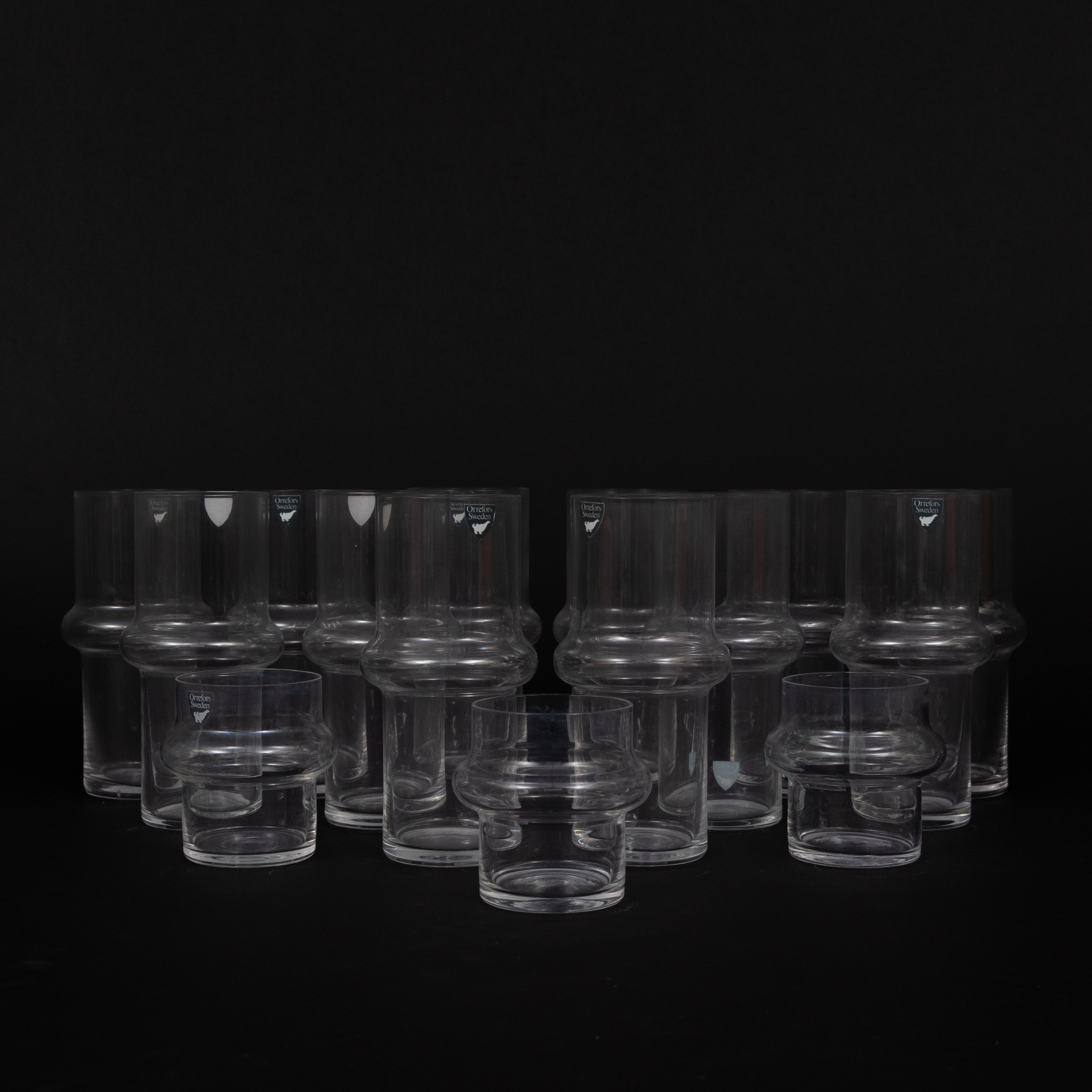 IRISCHCOFFEGLAS, 15 st, Orrefors, 1900-talets senare del.
