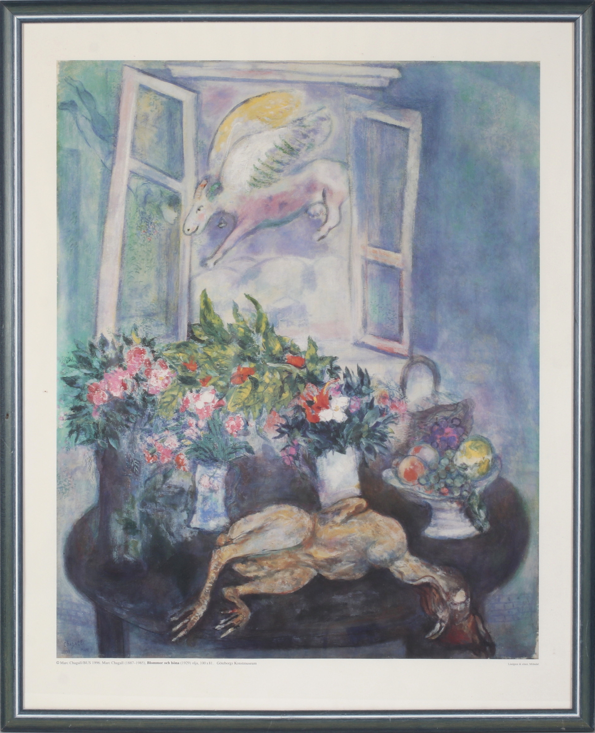 MARC CHAGALL. EFTER. Utställningsaffisch, Göteborgs Konstmuseum, 1996.