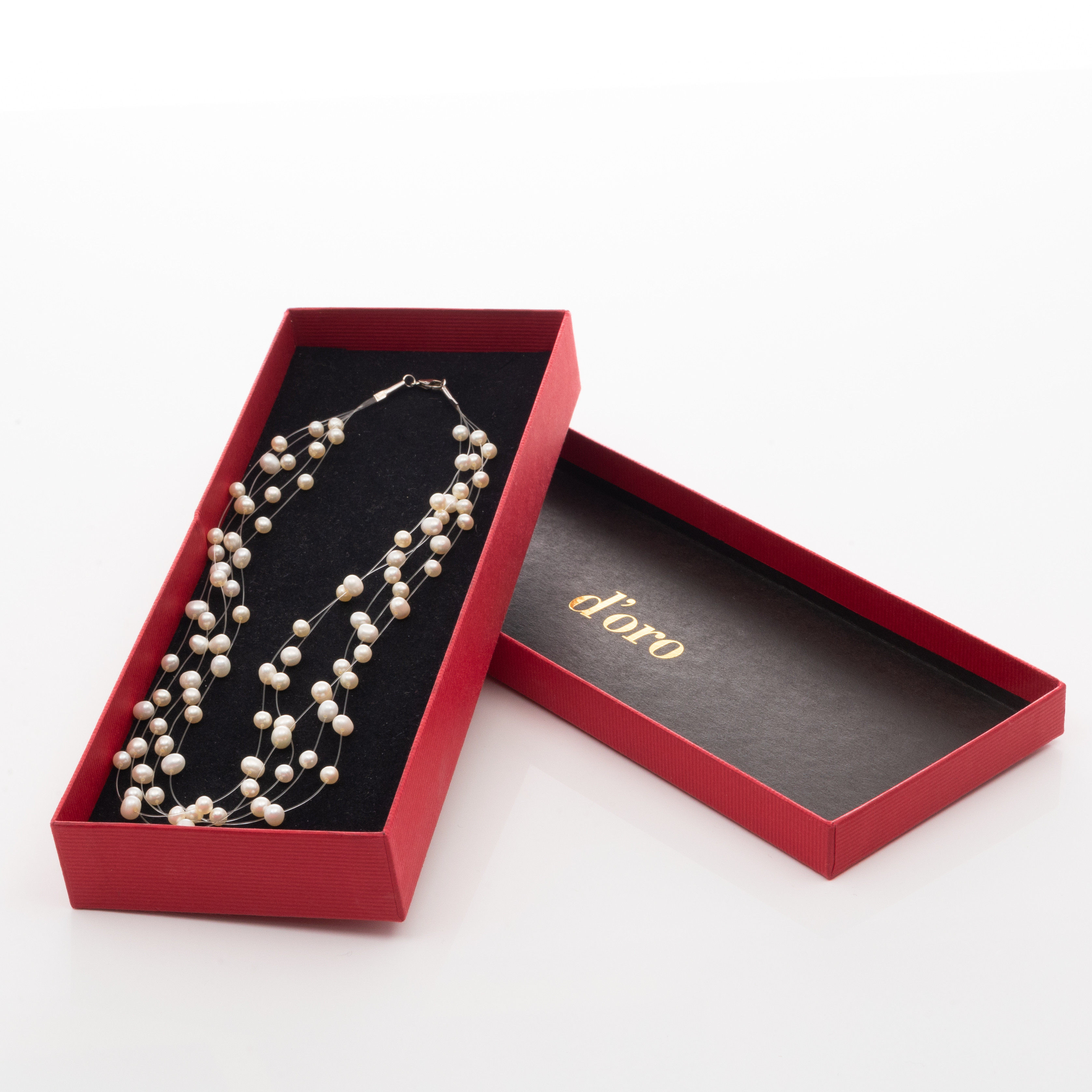 COLLIER, Sterlingsilver, Pärlor.