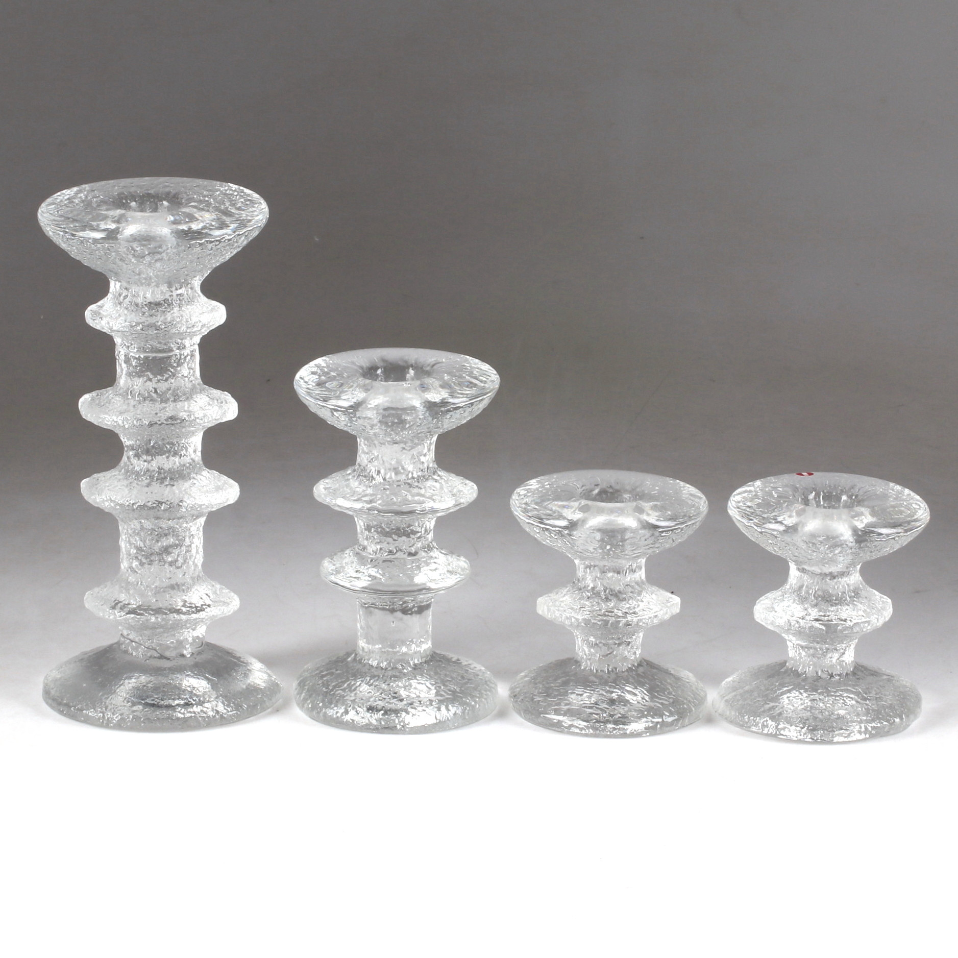 TIMO SARPANEVA. ljusstakar, 4 st, glas, "Festivo", Iittala, Finland.