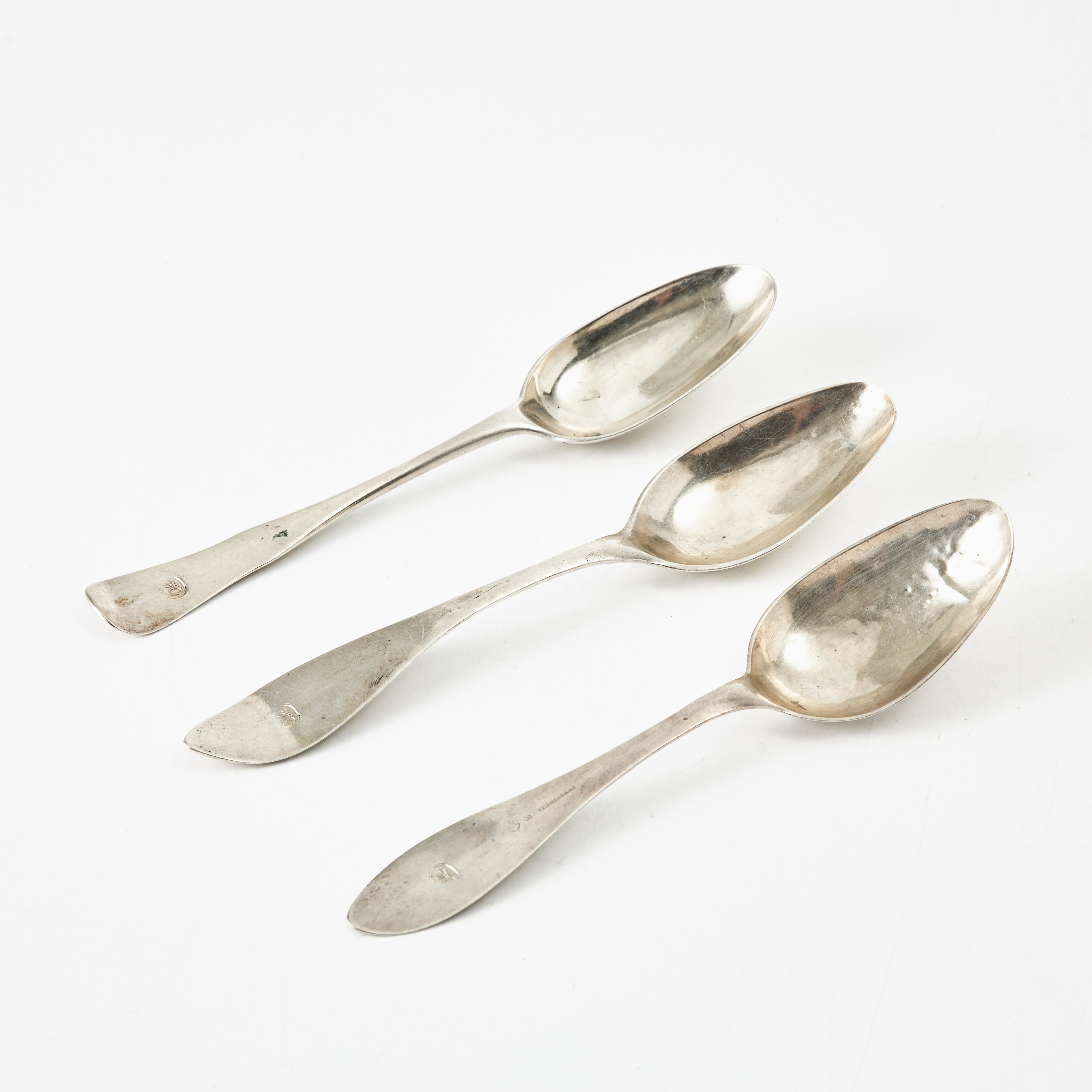 SKEDAR, 3 st, silver, 17/ 1800-tal, olika silversmeder.