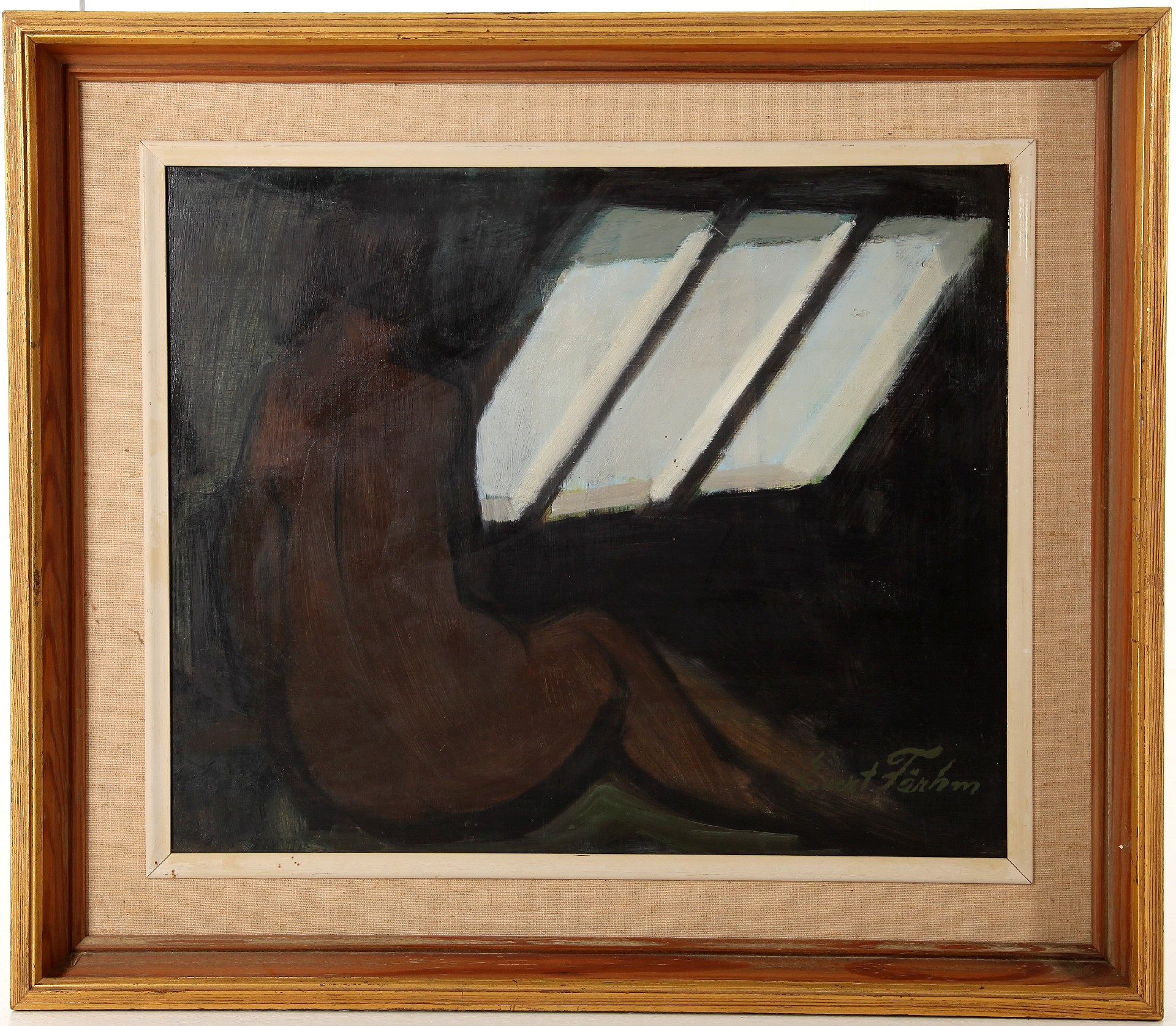 EVERT FÄRHM. 1901-1971. Olja på pannå, signerad.