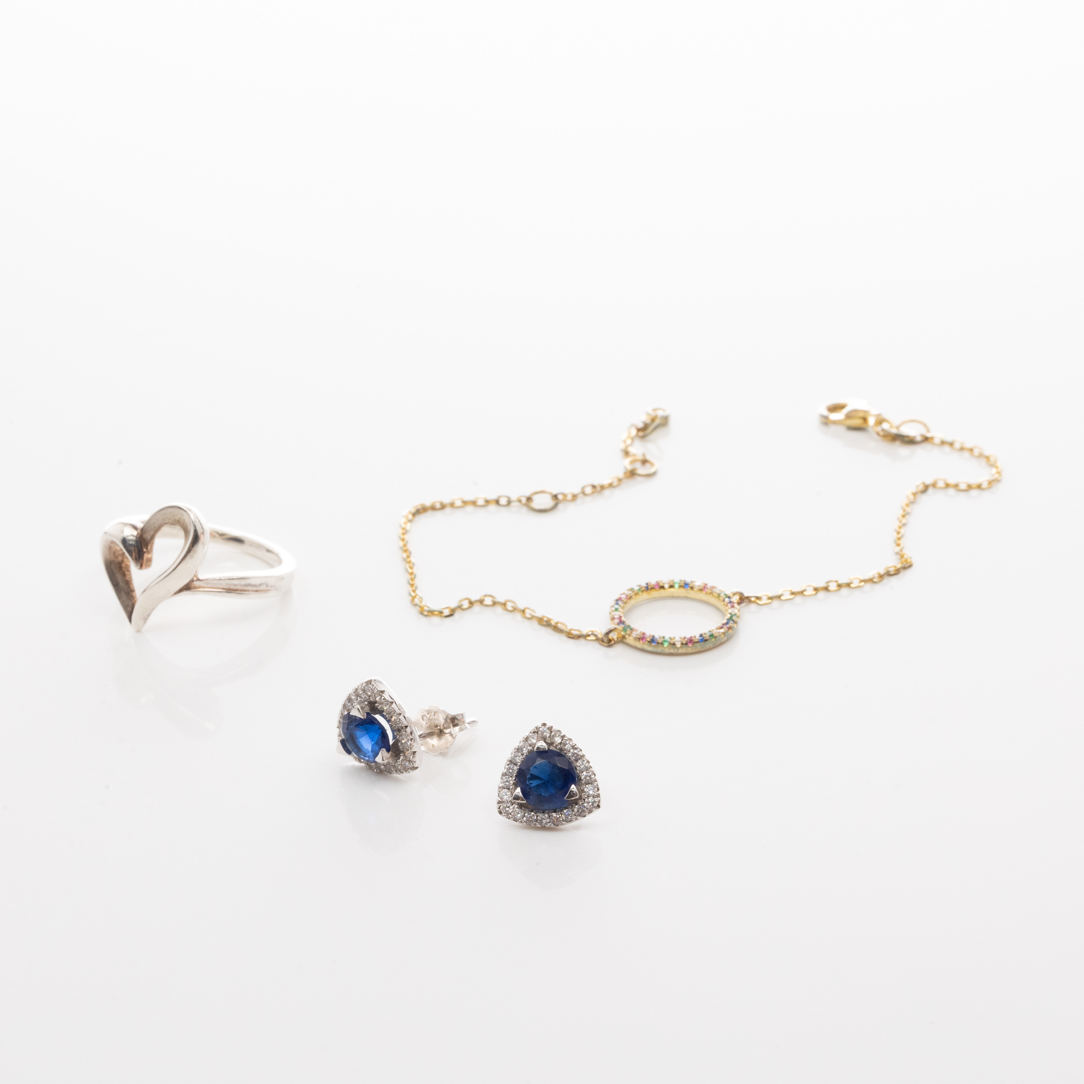 ARMBAND, RING & ÖRHÄNGEN, Silver.