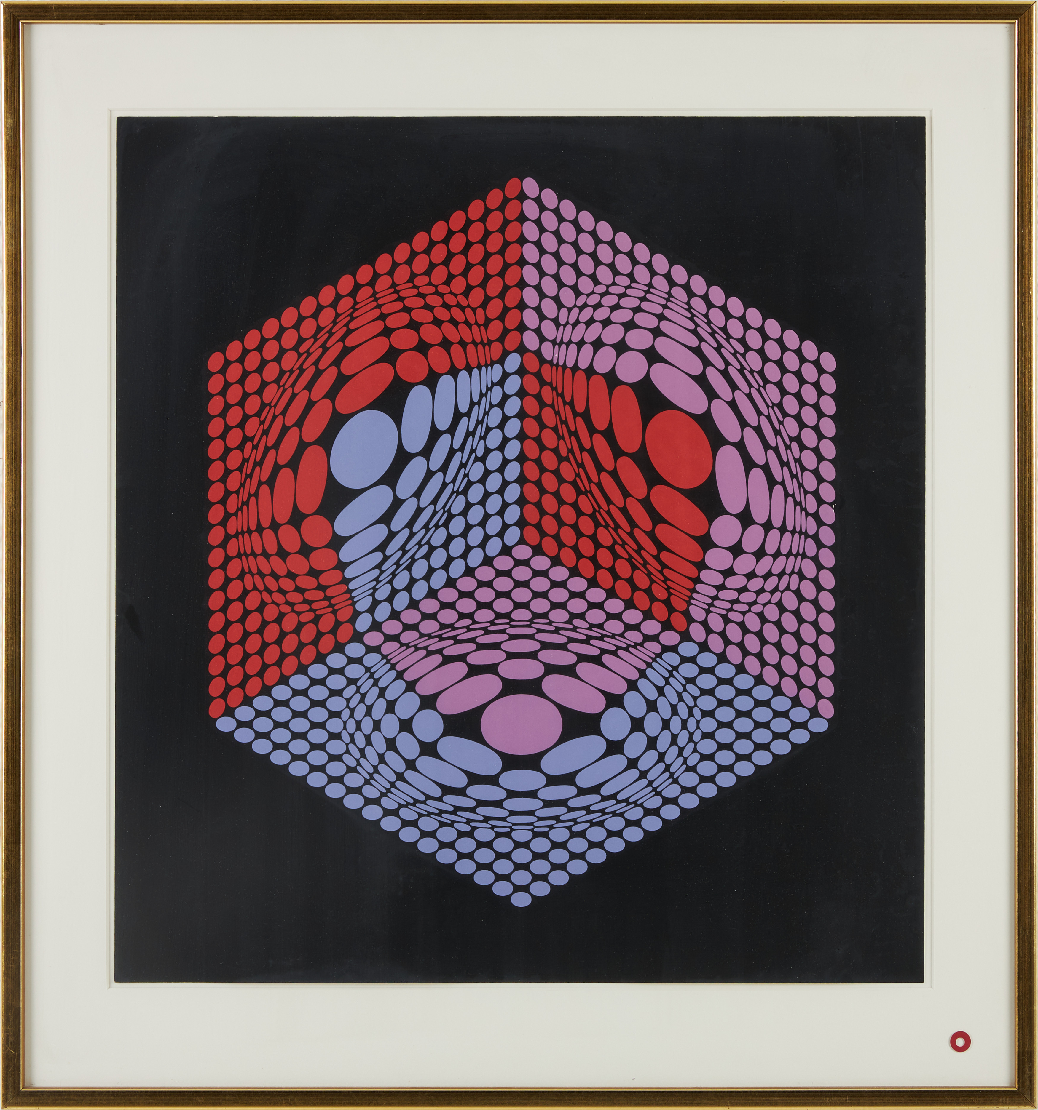 VICTOR VASARELY. Optisk komposition, serigrafi, XIII/XV, signerad Vasarely.