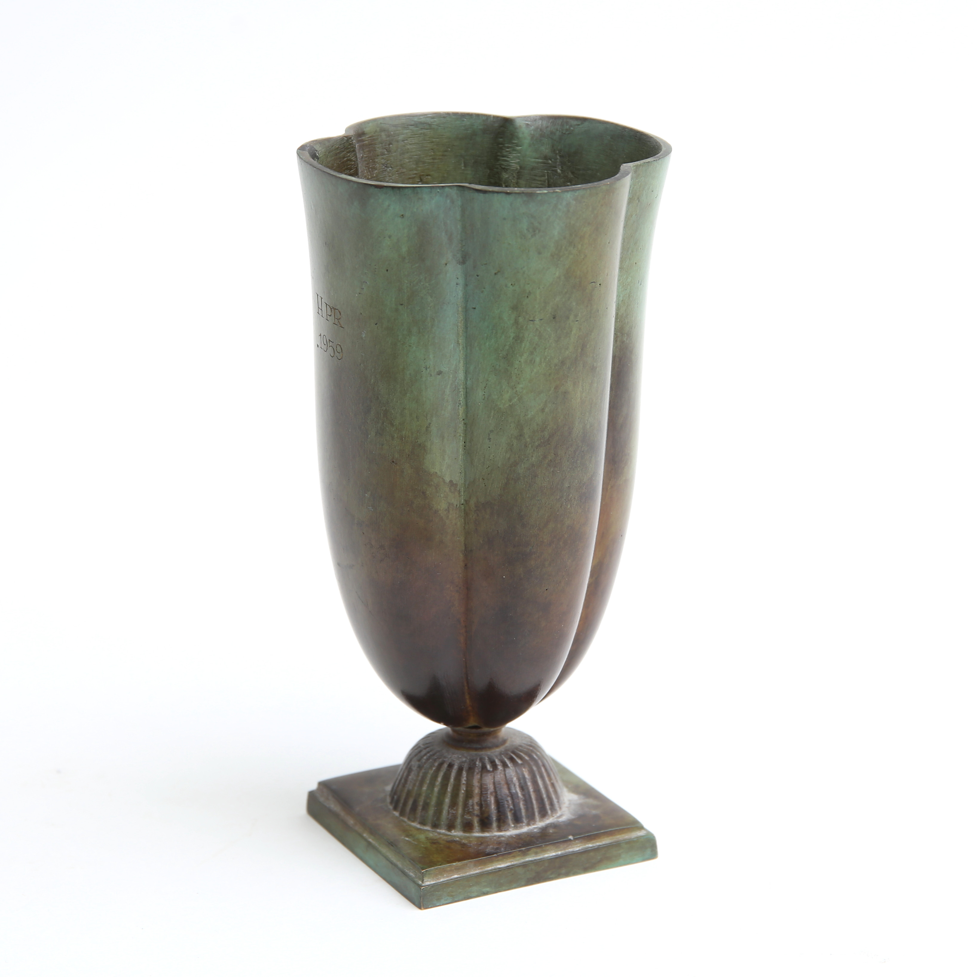 VAS, brons, modell nr 261, Art Deco, Guldsmedsaktiebolaget (GAB), Stockholm, 1930/40-tal.