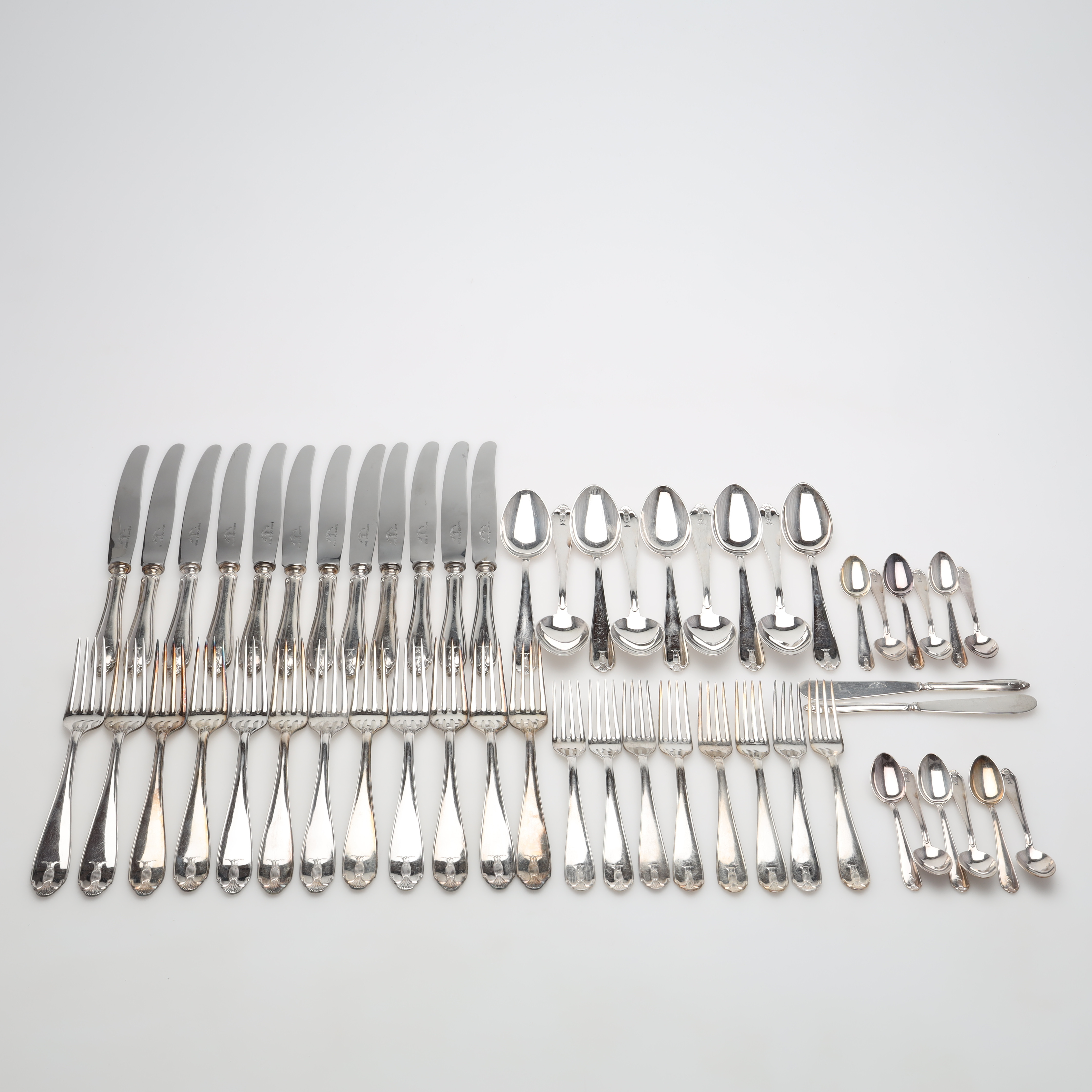 BESTICK, 55 delar, Nysilver.