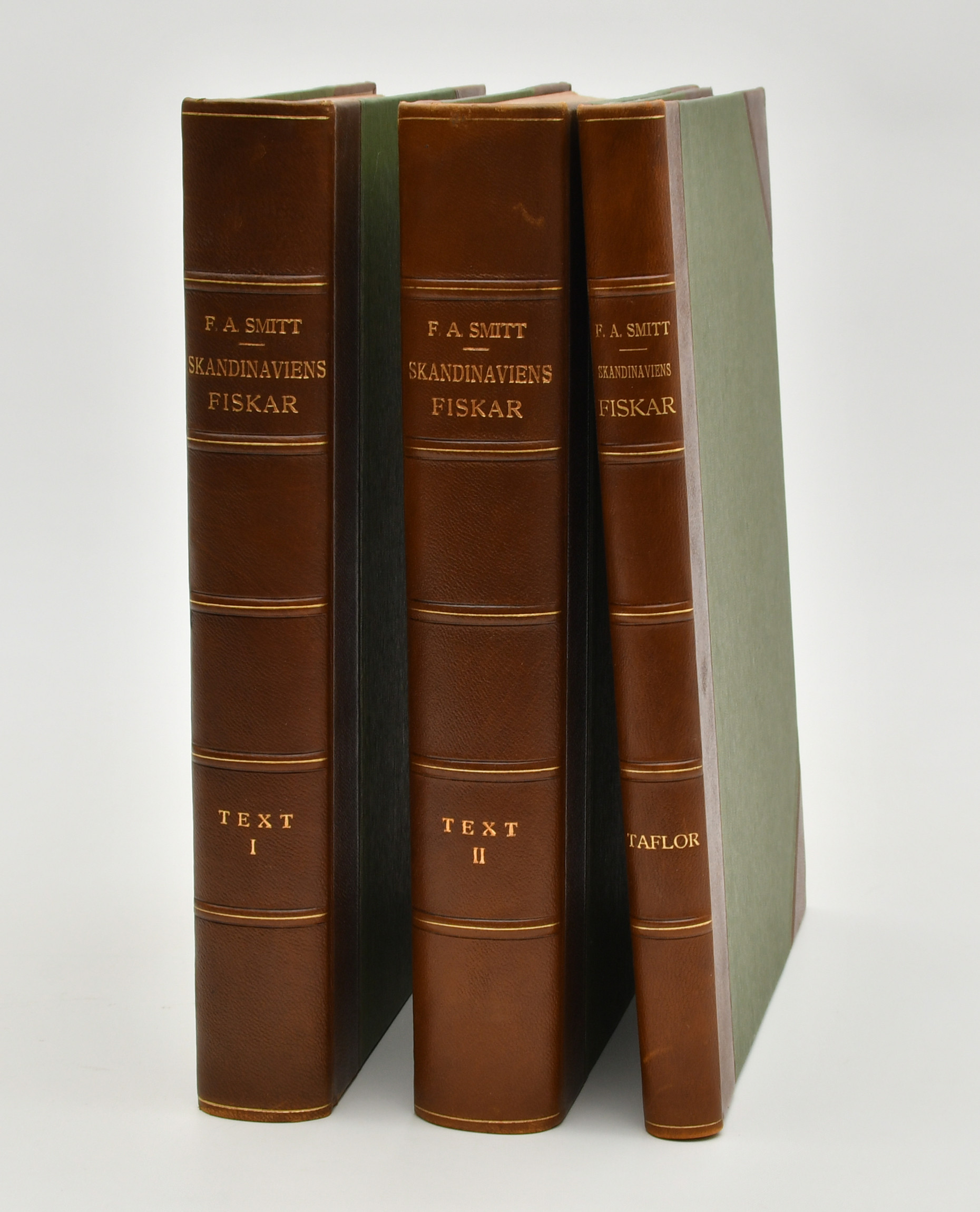 Skandinaviens fiskar. 3 vol. rikt illustrerad med planscher. av Smitt, F. A.