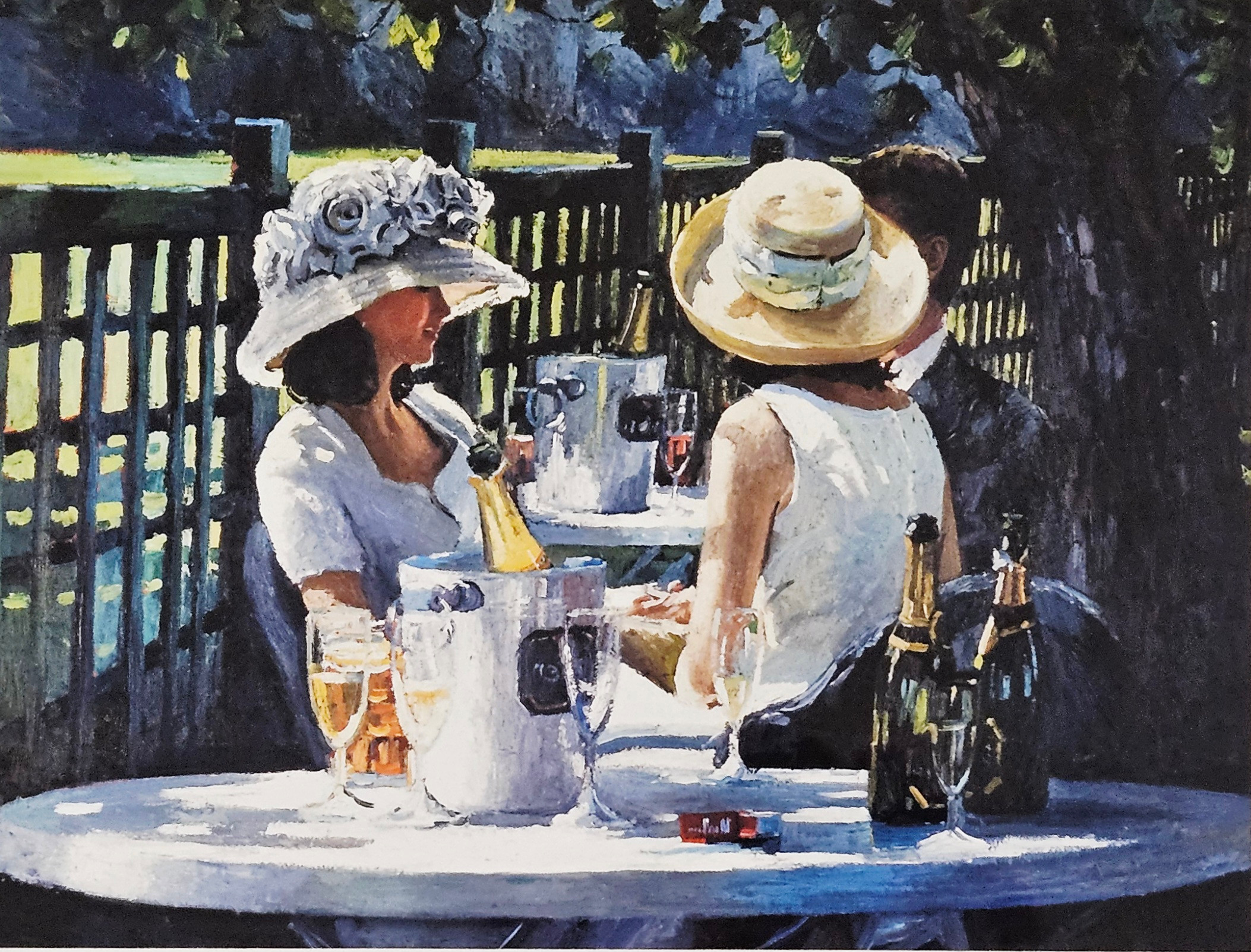 SHERREE VALENTINE DAINES. Champagnefrukost. Grafiskt blad, signerad och numrerad 155/195.