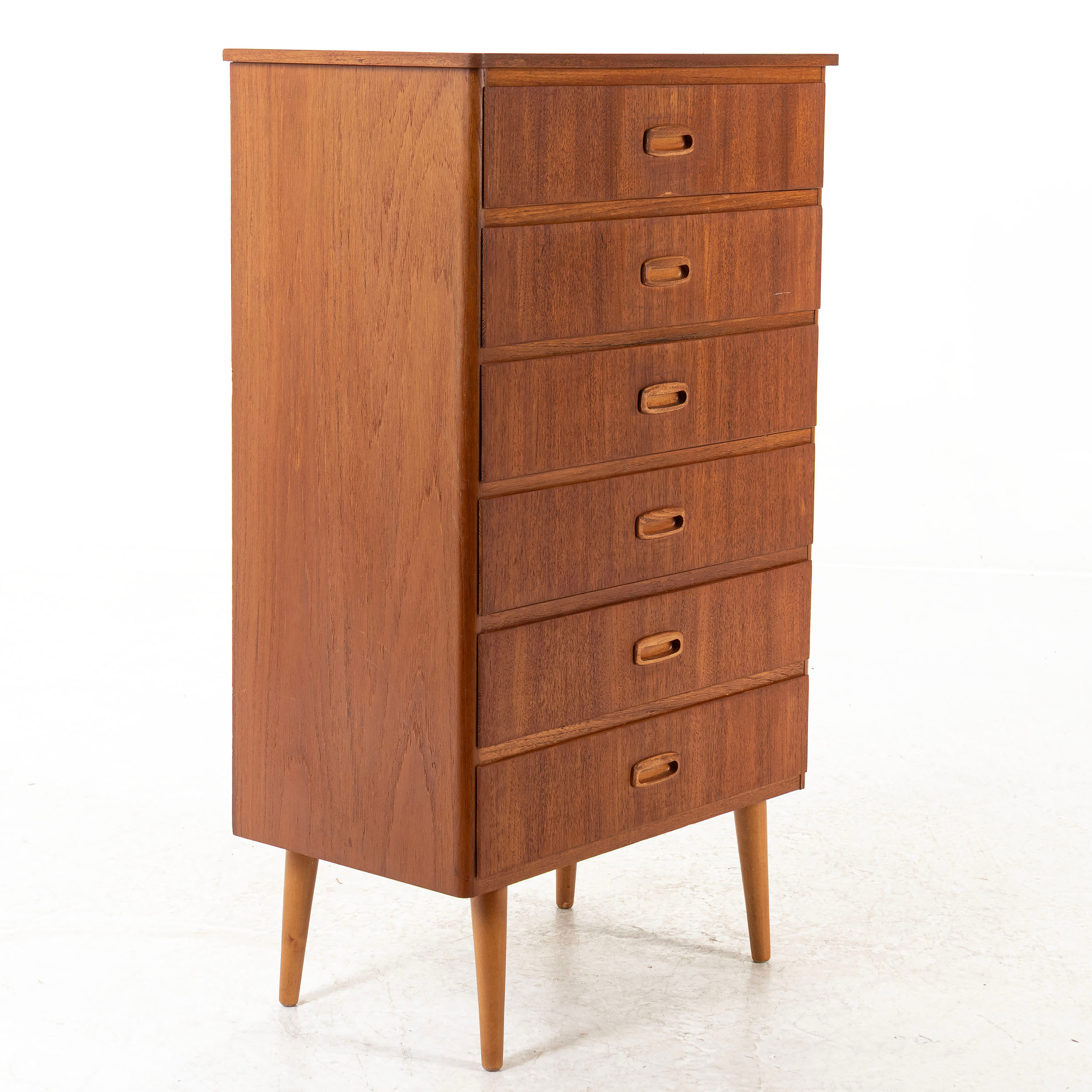 BYRÅ, 6-lådig, teak, 1950/60-tal.