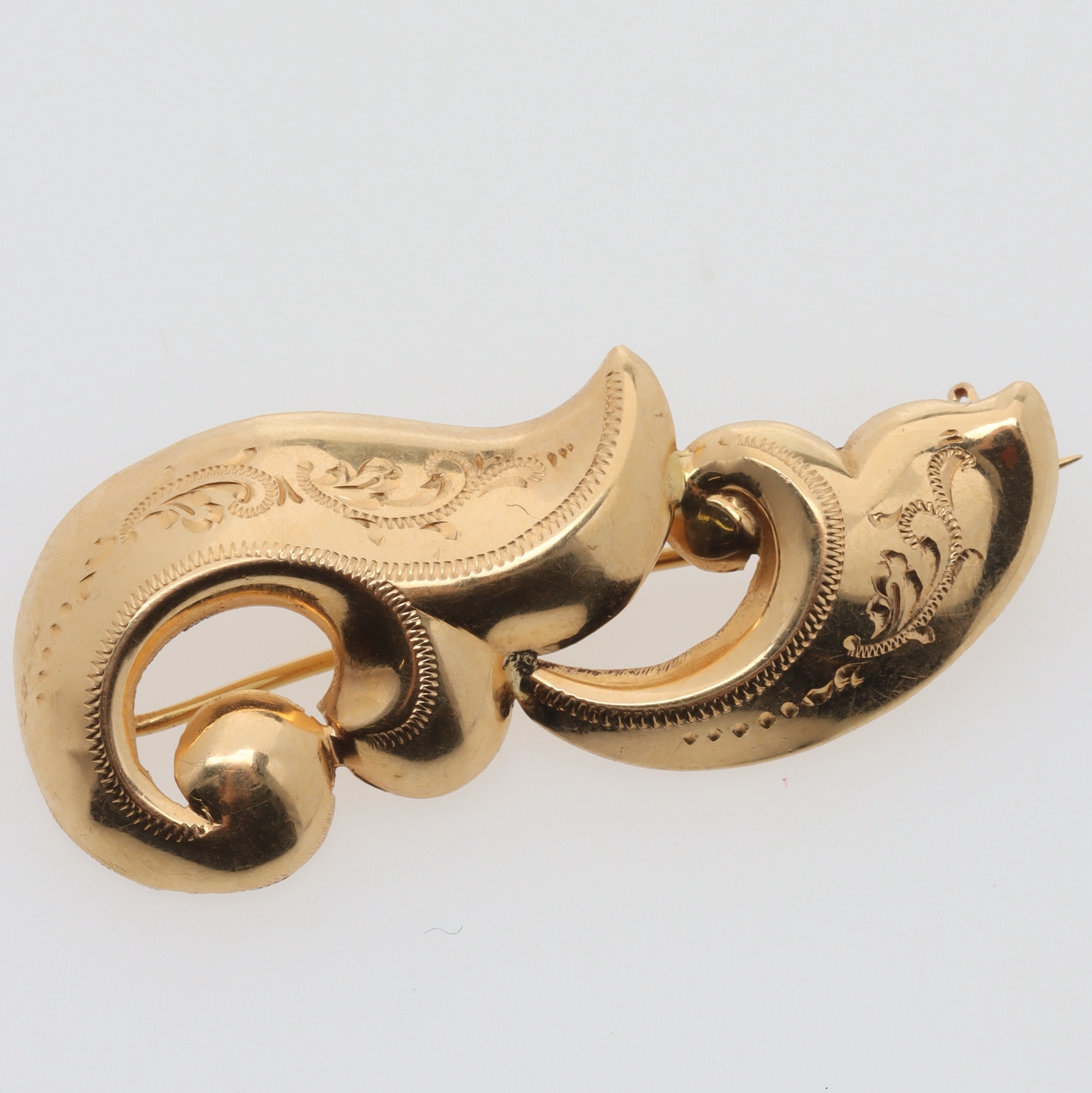 BROSCH, 18K guld, Petterssons Eftr Juvelerar Ab Joh, Stockholm, 1950-tal.