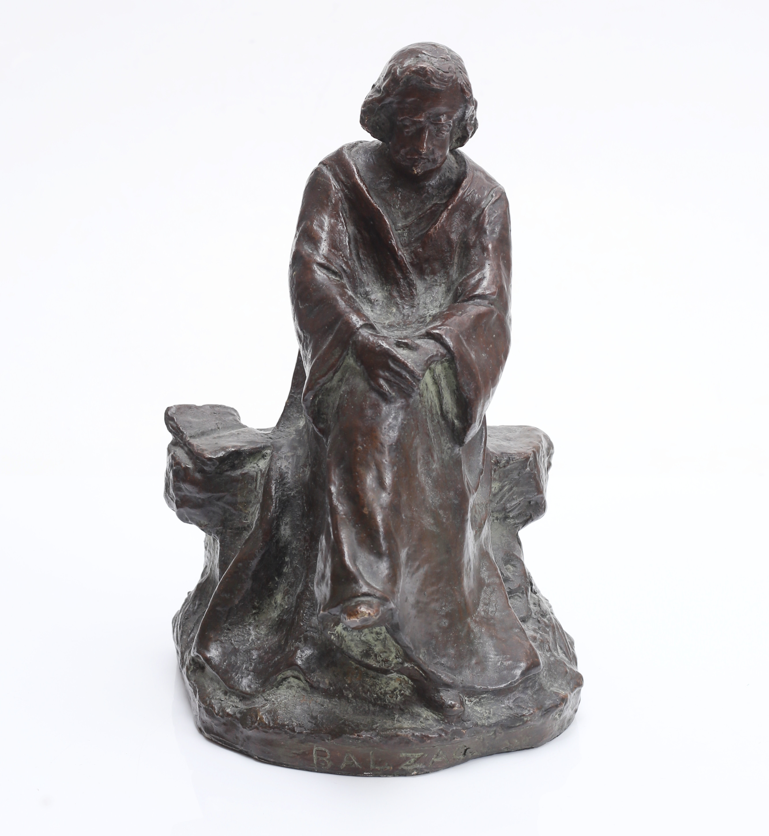 ALEXANDRE FALGUIÈRE. EFTER. Skulptur, brons, Honoré de Balzac.