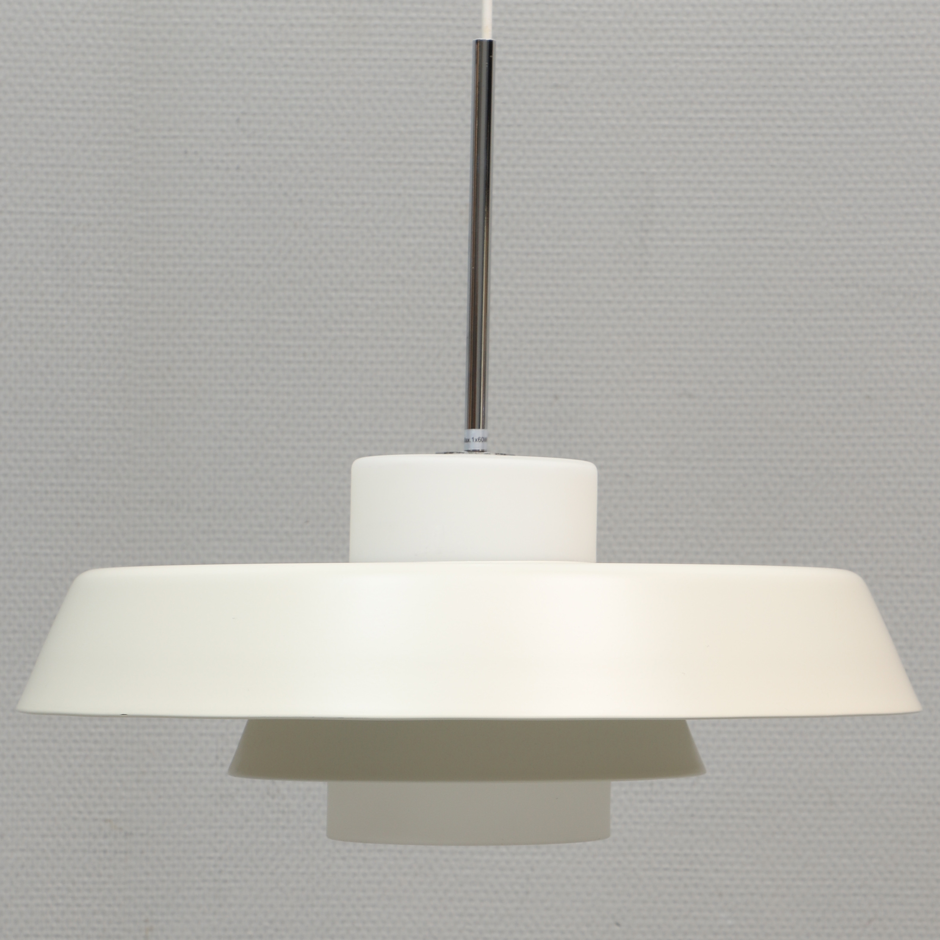 TAKLAMPA, pendelmodell, etikettmärkt, Y1949, Herstal, samtida.