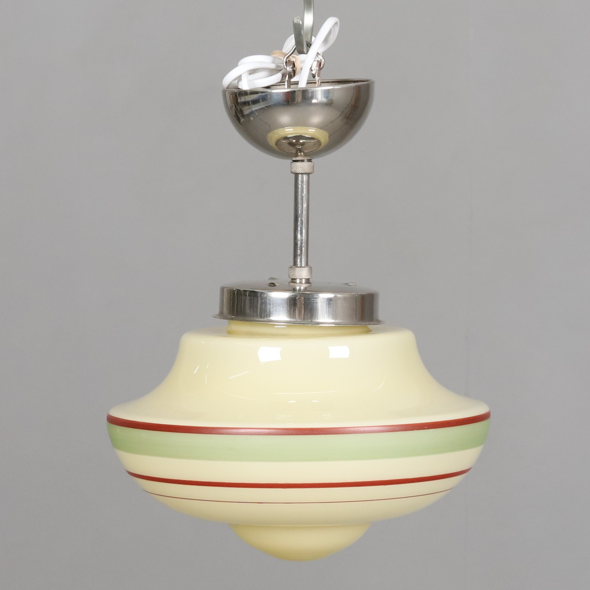 TAKLAMPA, Glas, Metall, Art Deco, 1930/40-tal.
