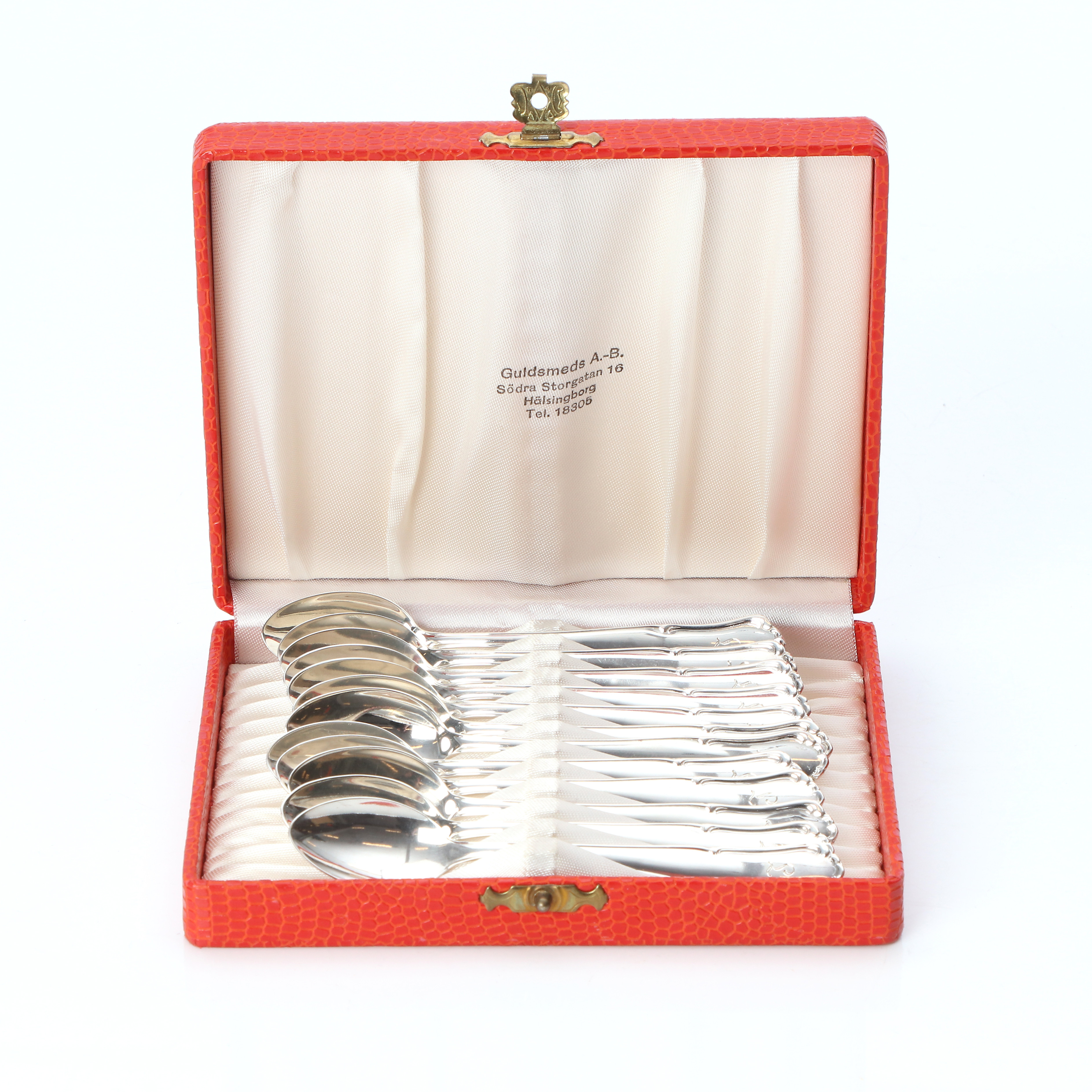 KAFFESKEDAR, 12 ST. Silver. Vikt ca 140 gram.