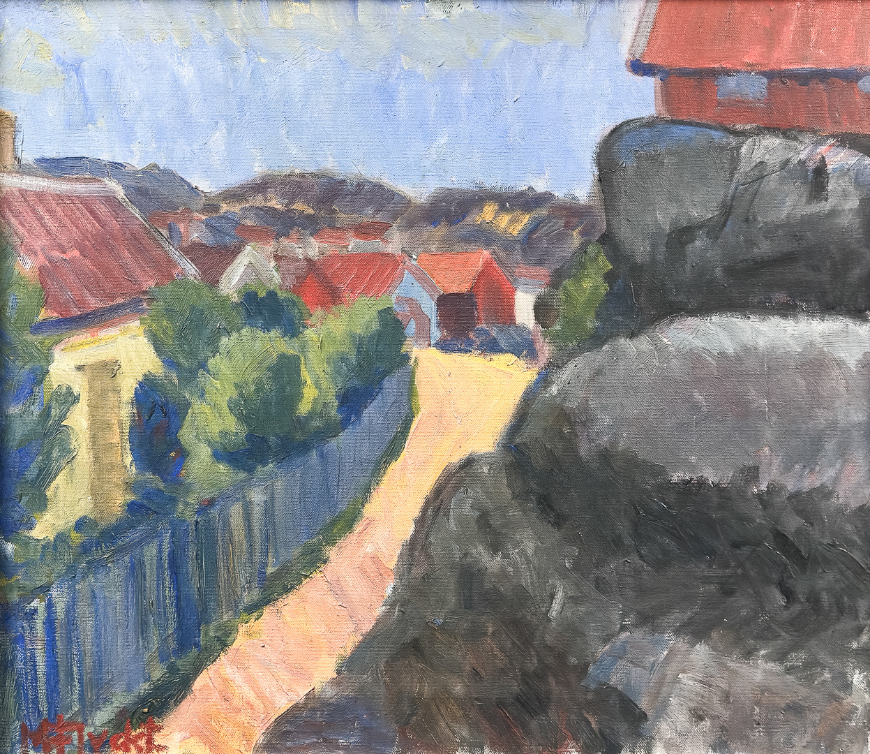 MANFRED FLYCKT. OLJA PÅ DUK, signerad.
