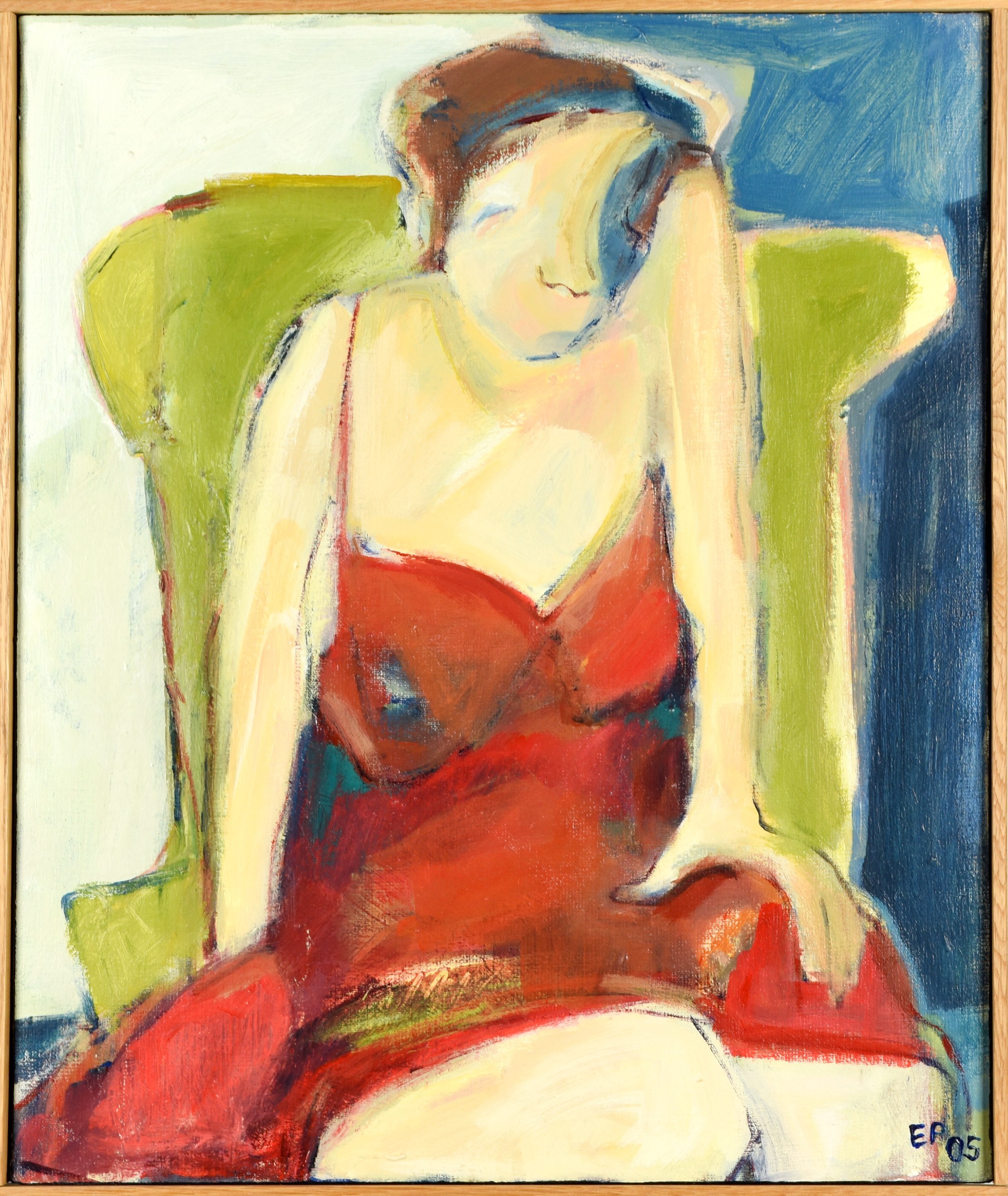 ELISABET PERSSON. Olja på duk, "Efter dansen", Signerad och daterad 2005.