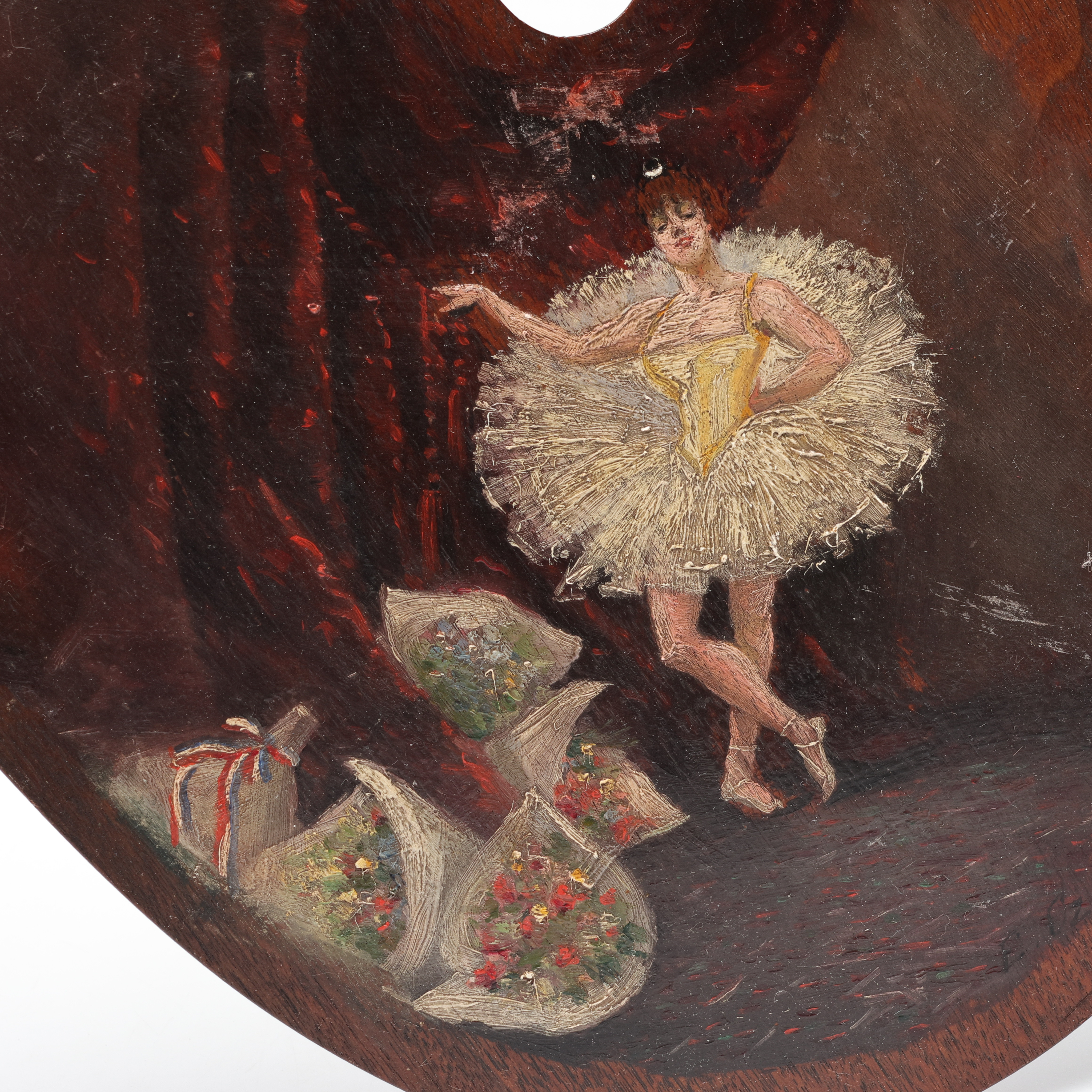 OIDENTIFIERAD KONSTNÄR. olja på pallet, monogramsignerad, 1900-talets första hälft.