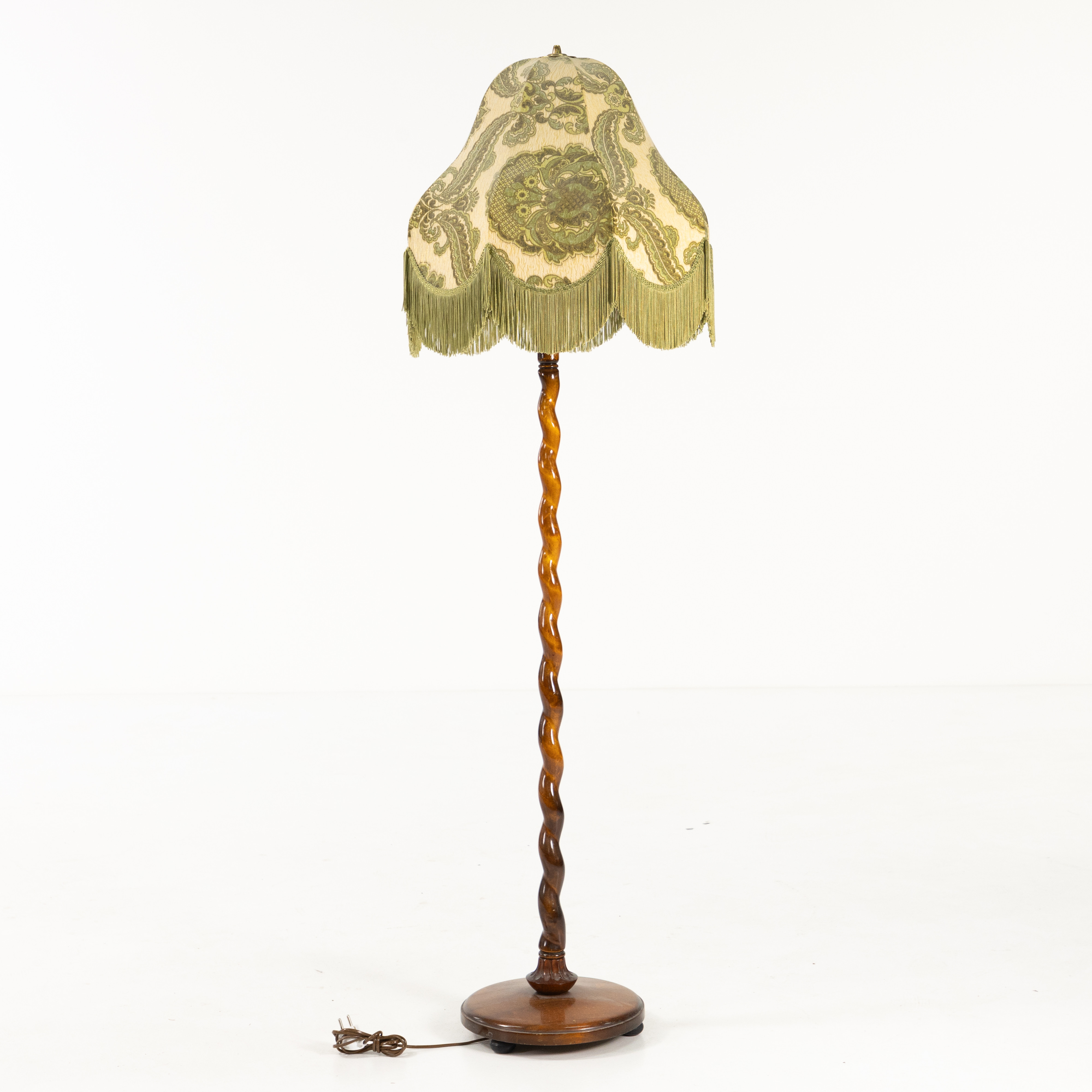 GOLVLAMPA, mahogny, vriden fot.