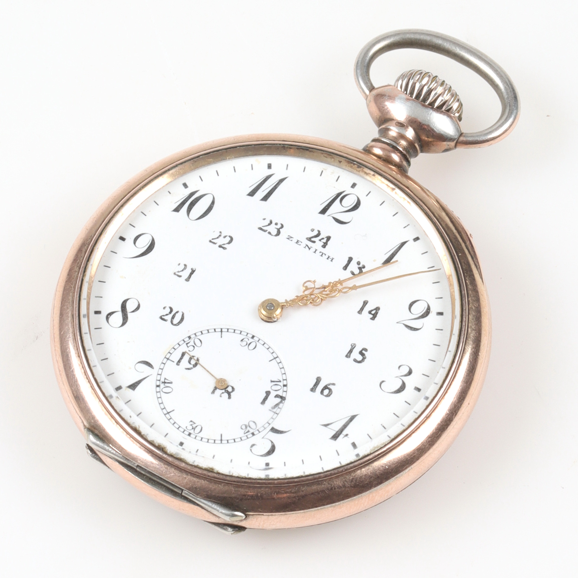 FICKUR, boett i silver, manuellt uppdrag, Zenith.