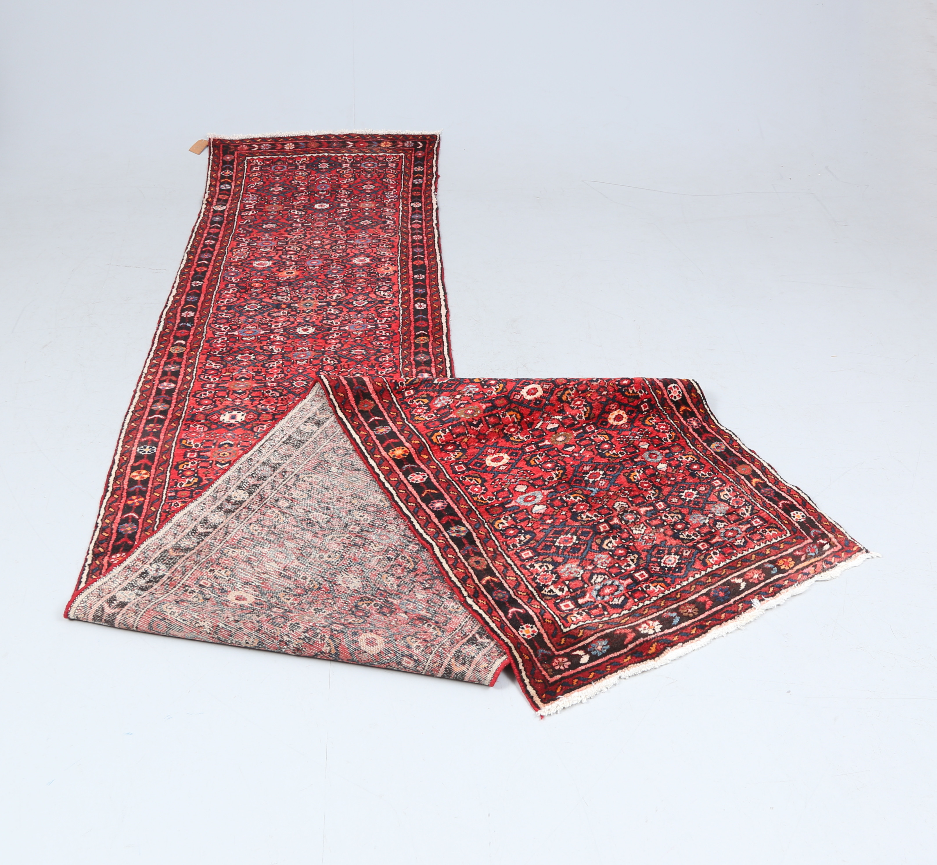 MATTA, orientalisk, handknuten, Endjelas, 415x80 cm.