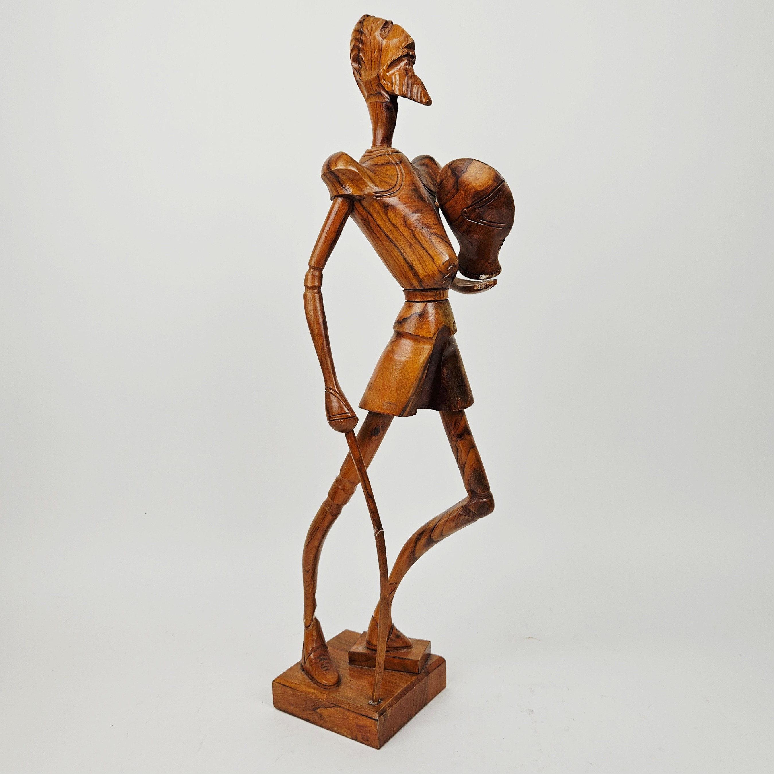 SKULPTUR, trä, föreställande Don Quixote, 1900-tal.