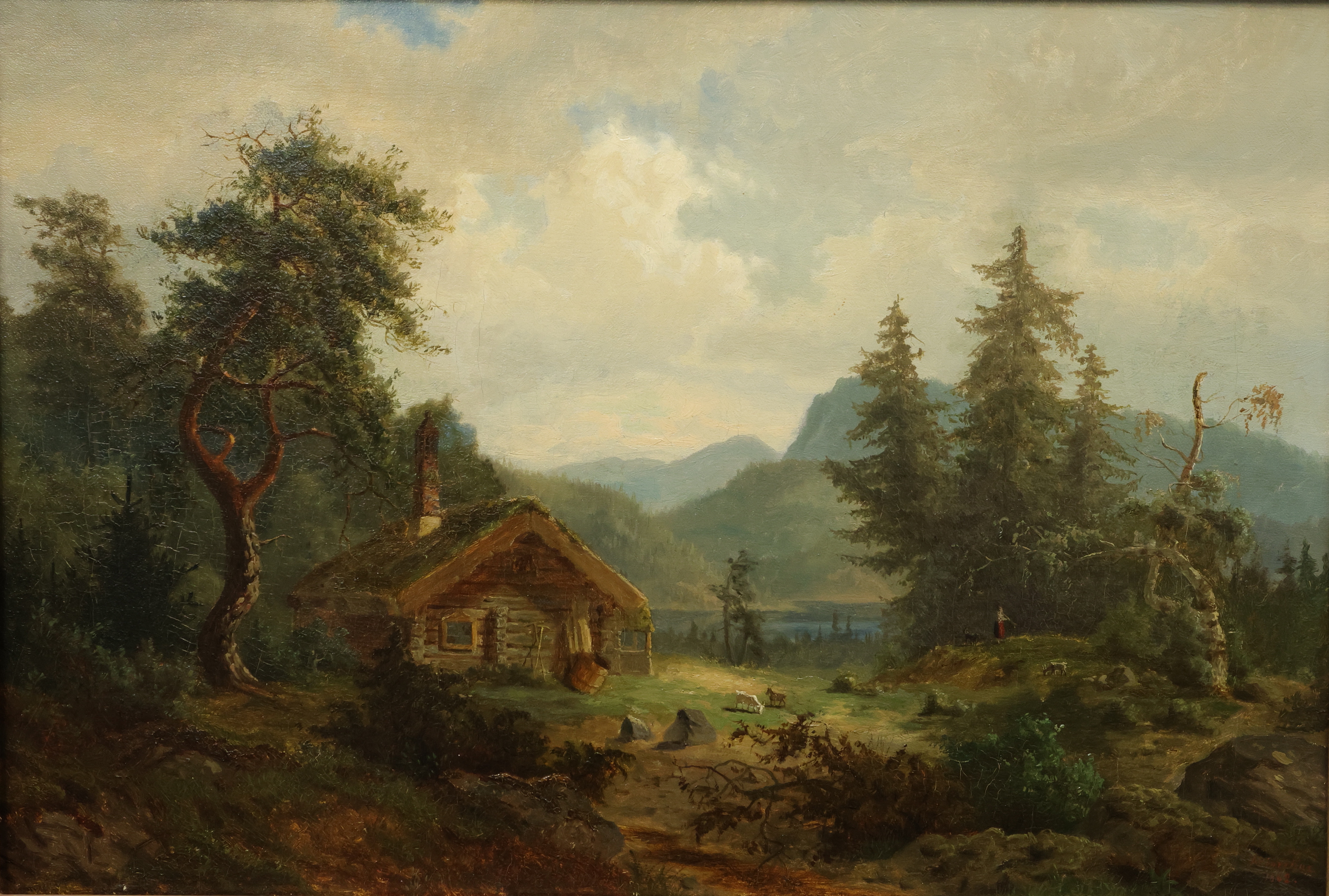 OLOF ARBORELIUS. olja på duk, landskap, signerad Arborelius, daterad 1862.