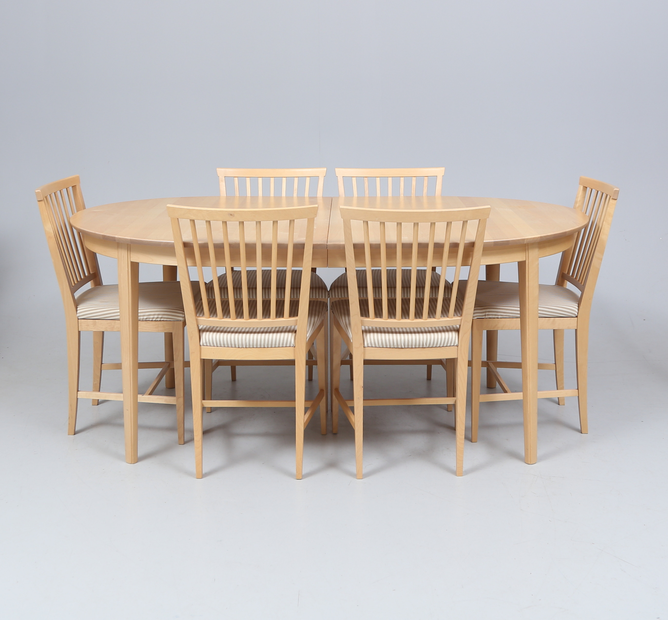 MATSALSGRUPP, 7 delar, "Vardags", Carl Malmsten, Stolab, 2000-tal.