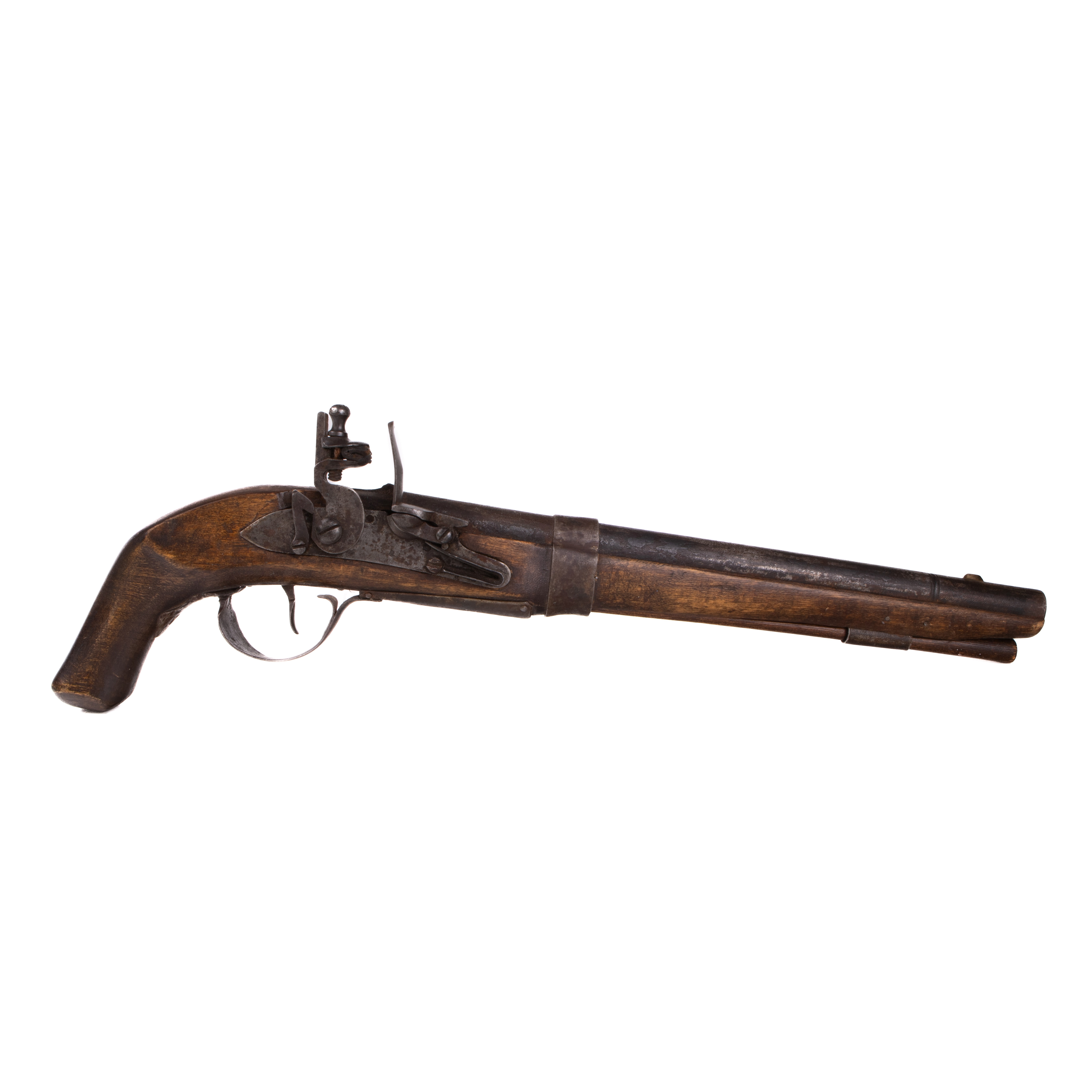 FLINTLÅSPISTOL, med m/1804 jägarstudsarlås, Sverige, 1800-tal.