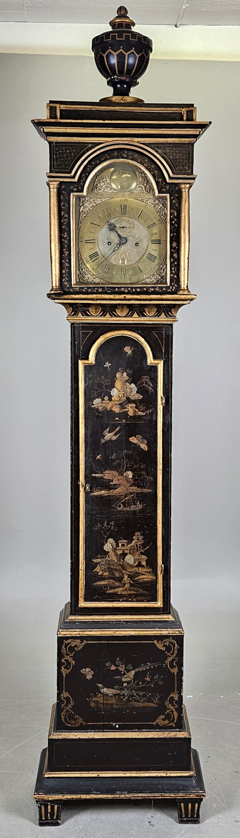 GOLVUR, senbarock, William Barrow, London, 1700-tal.