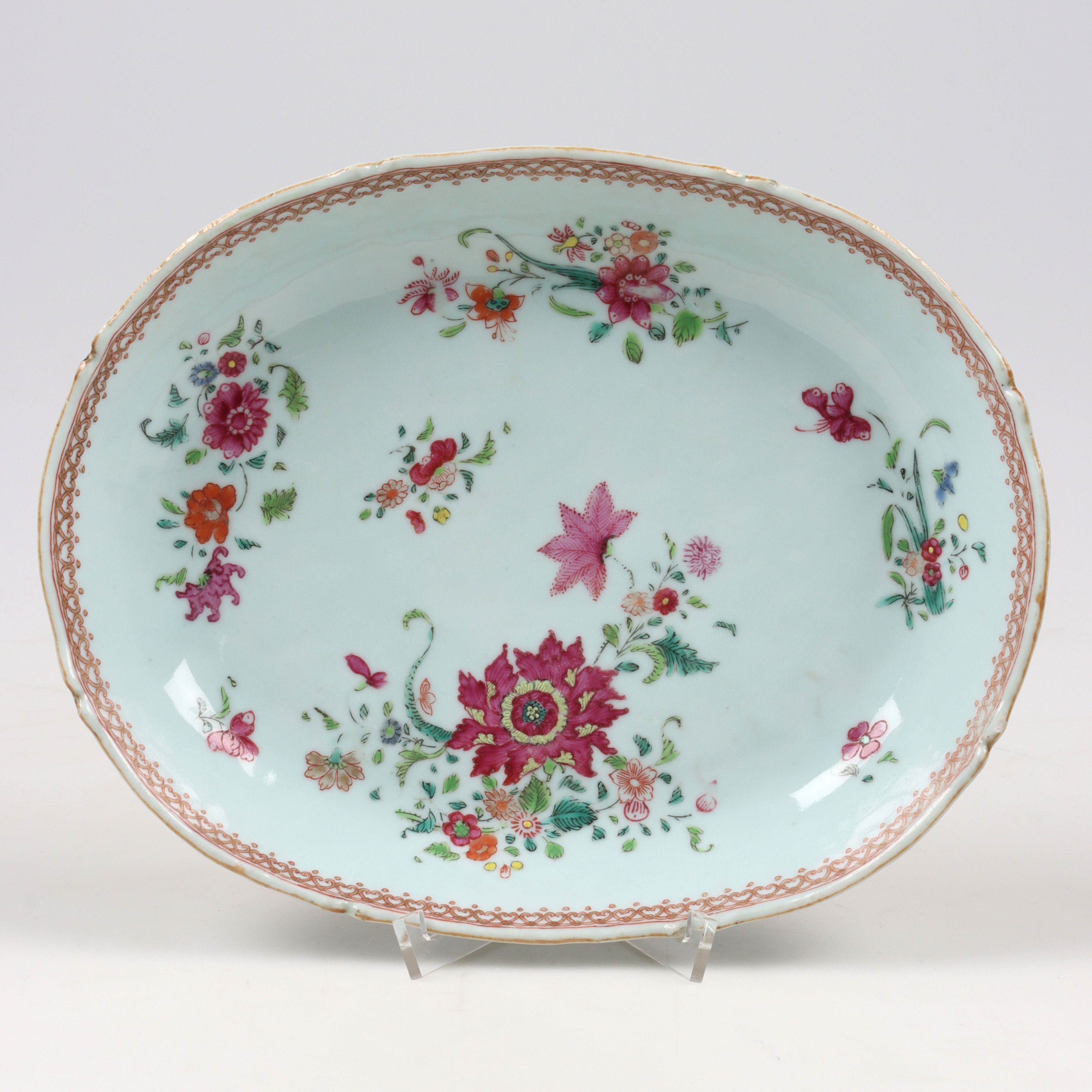 FAT, porslin, famille rose, möjligen Qianlong.