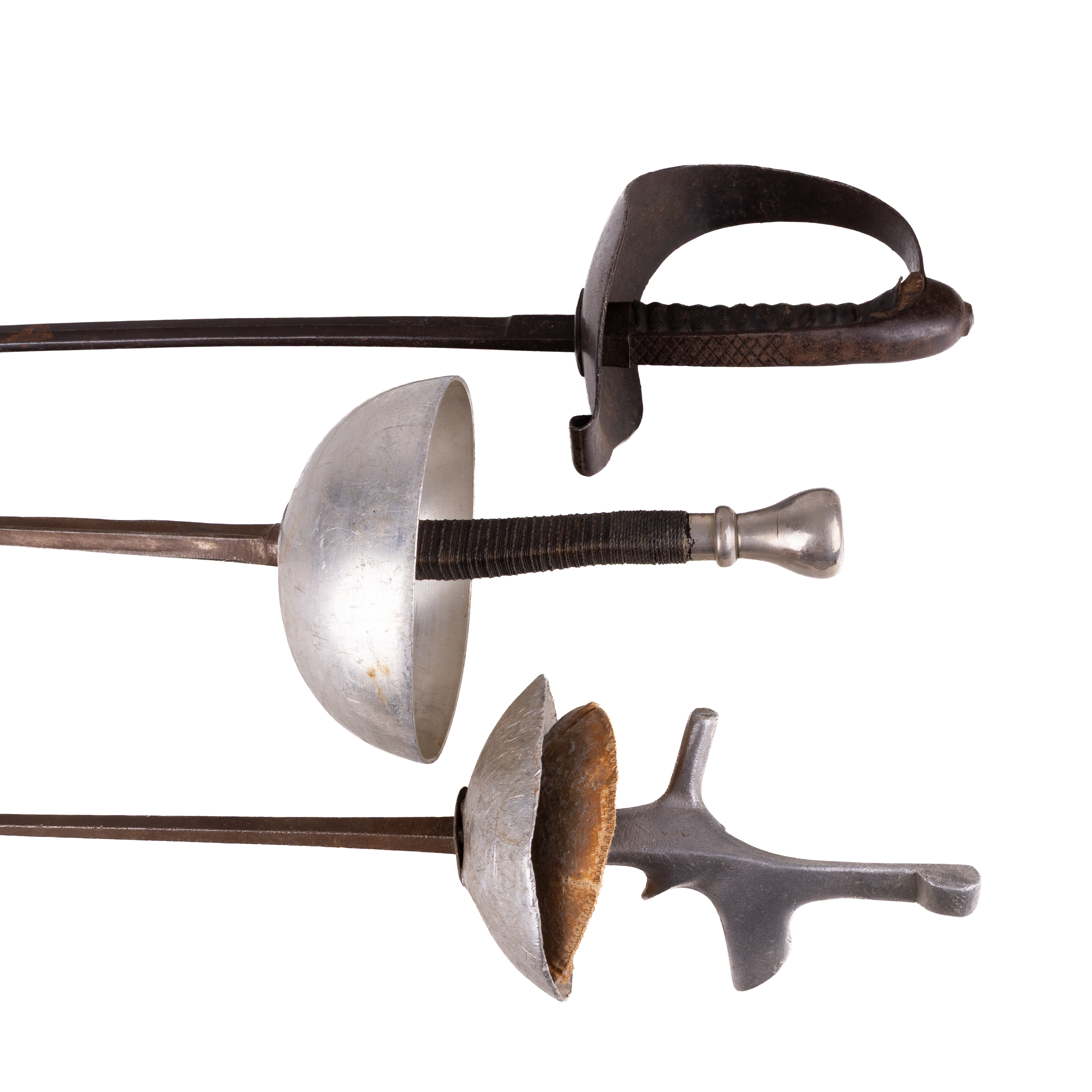 FÄKTVAPEN, floretter, sabel, 1800-1900-tal.