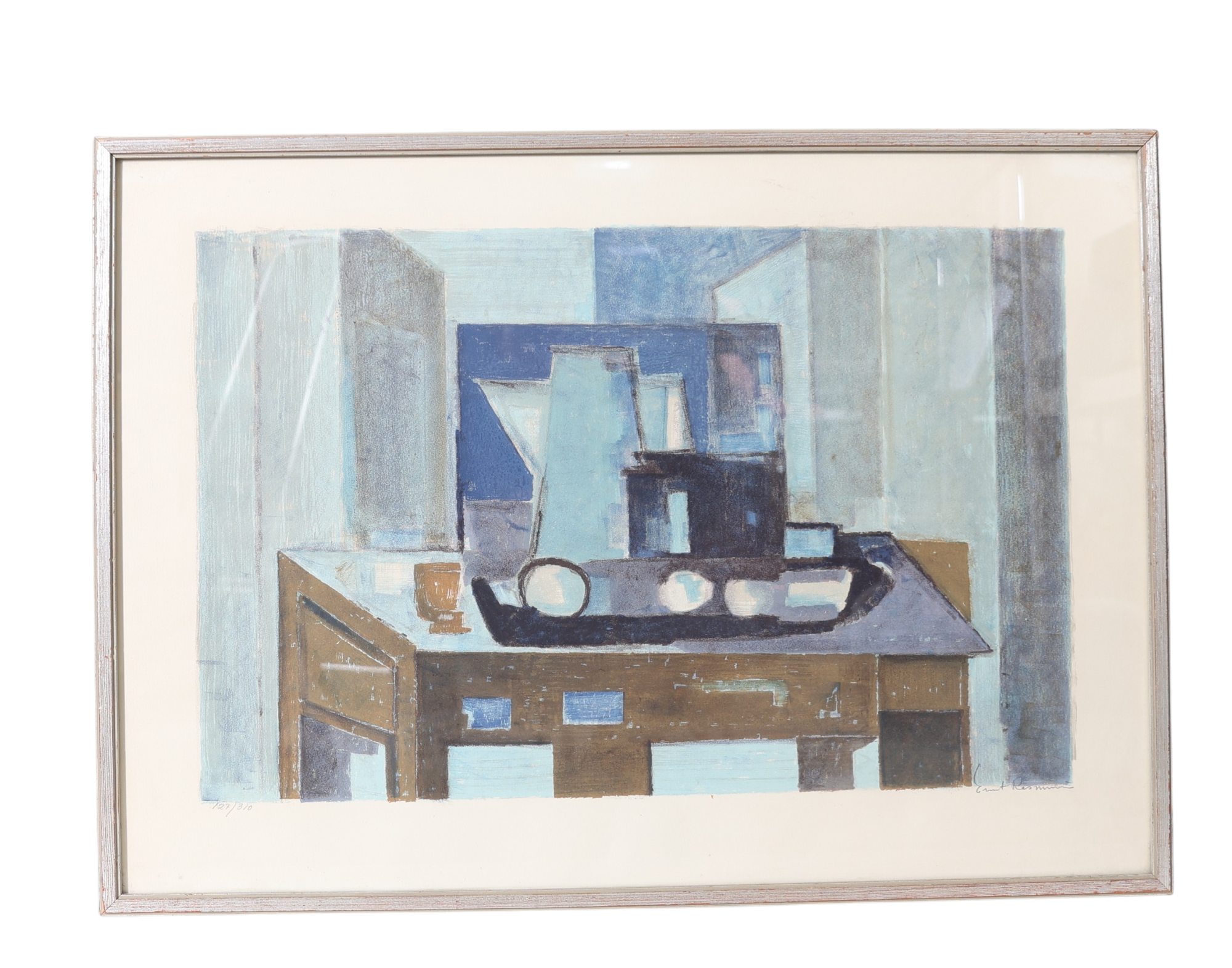 ERNST CARL LAURITS RASMUSSEN (Danmark 1912-1964) Färglitografi, stilleben, signerad och numrerad 127/310.