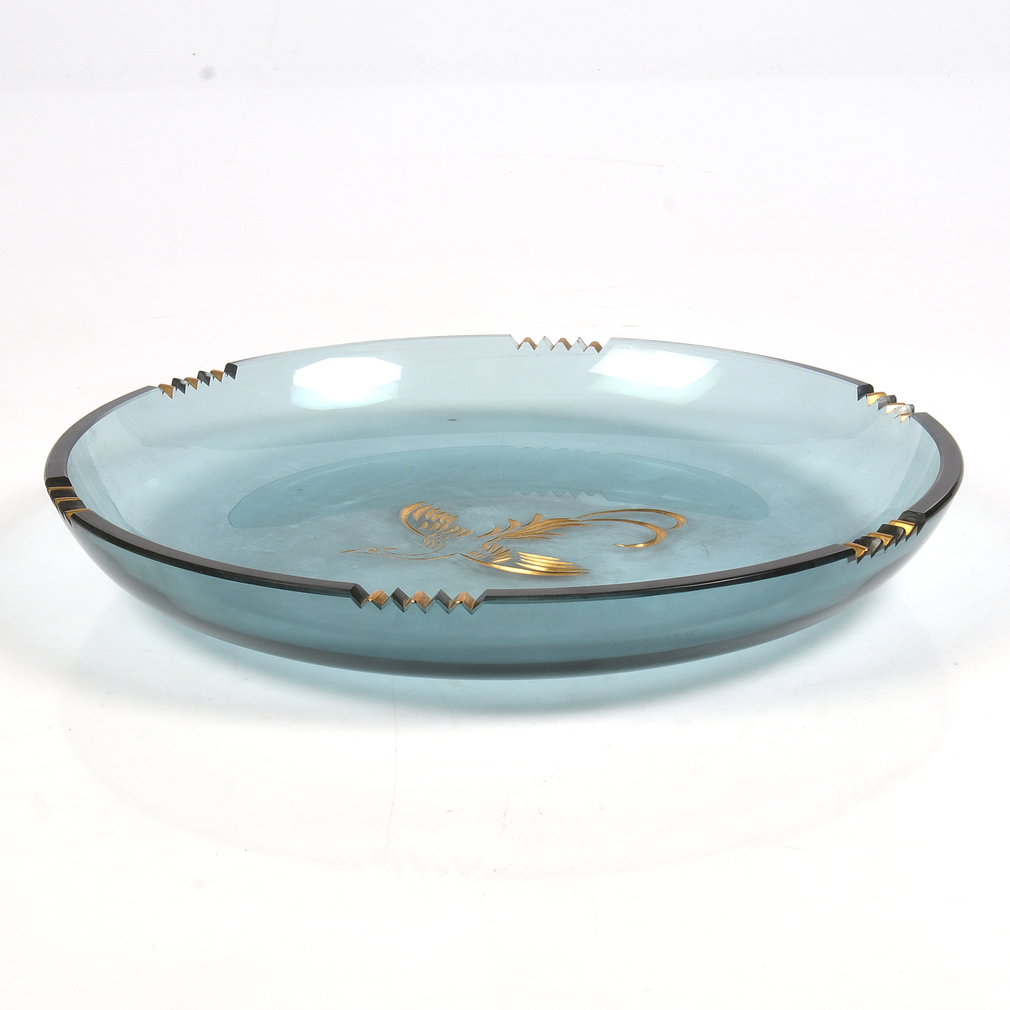 ELIS BERGH. Skålfat, glas, signerad B 230 Kosta. 1930-tal.