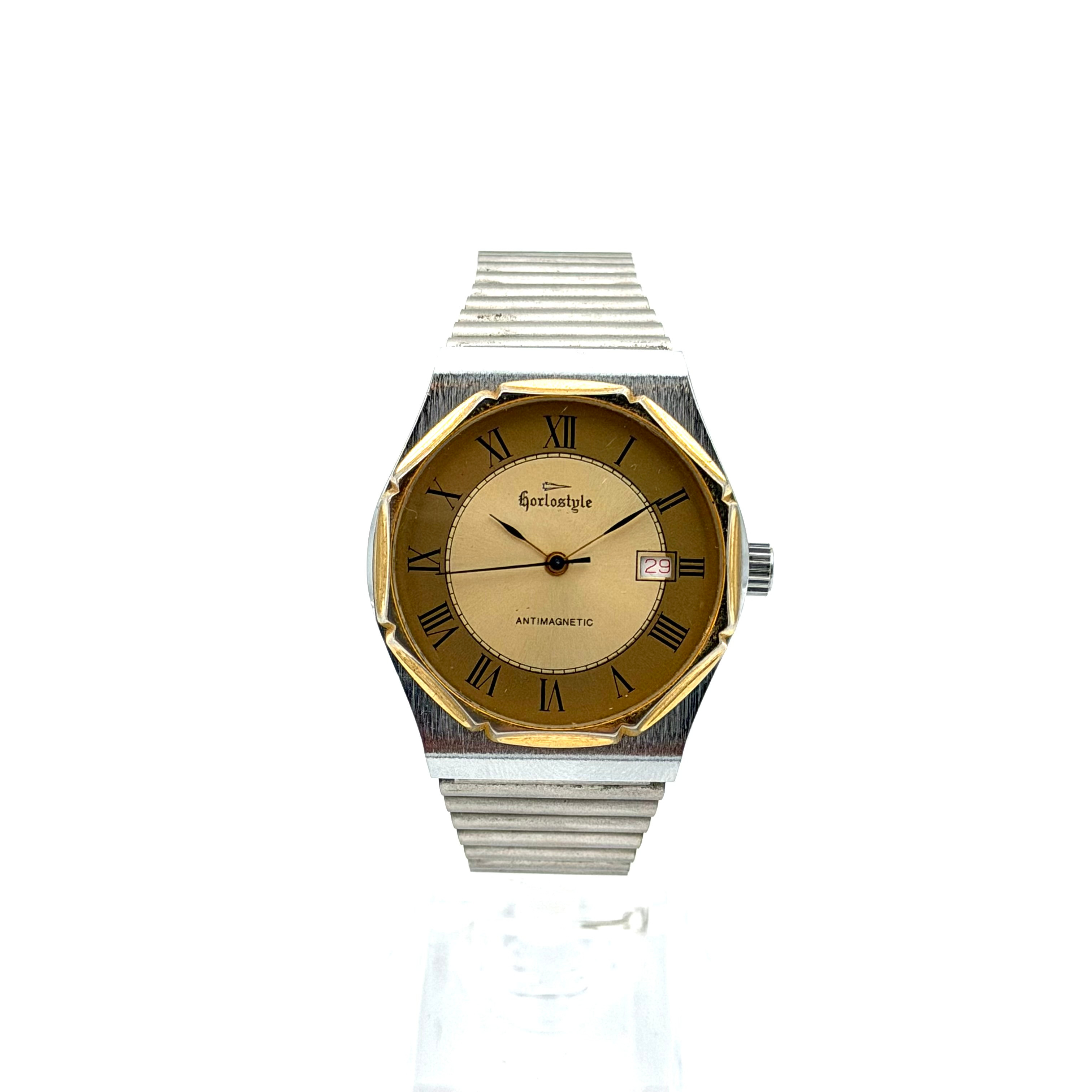 HORLOSTYLE, armbandsur, 1970/80-tal, manuell, stål.
