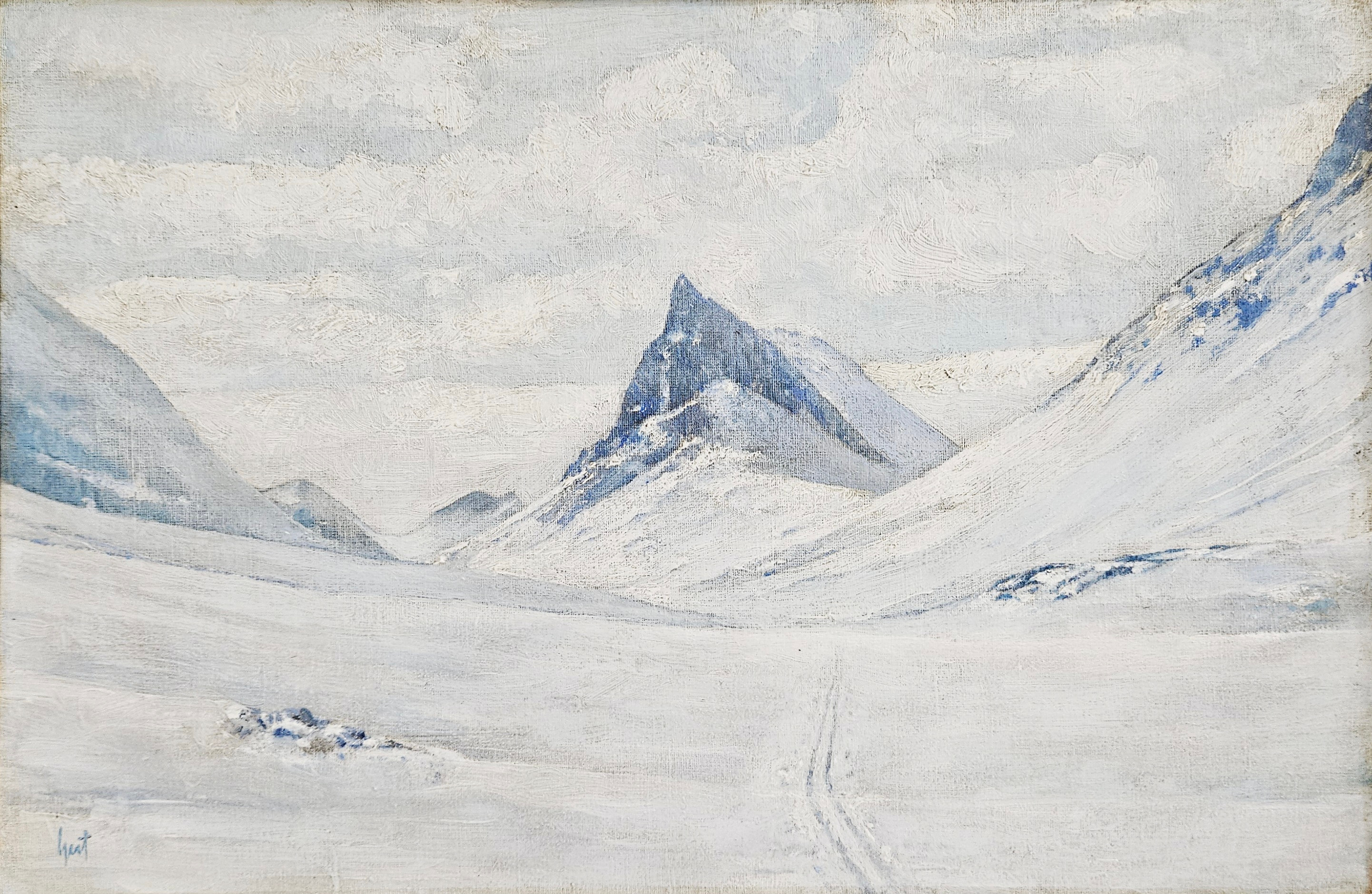 GERT NYSTRÖM. Fjällandskap. Olja på duk, signerad Gert.