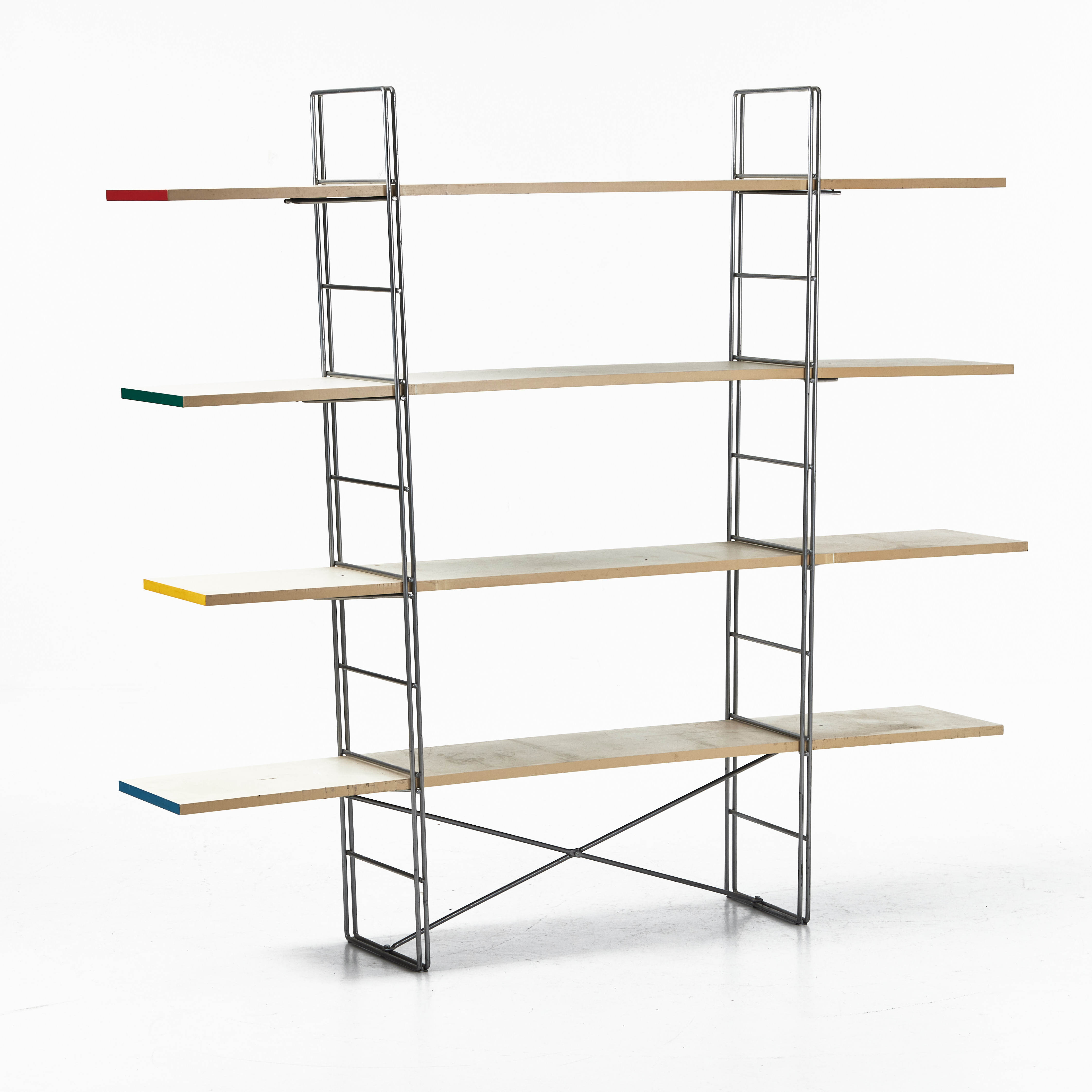 NIELS GAMMELGAARD. "Guide", bokhylla, IKEA, tidigt 2000-tal, stomme i pulverlackerad stål, fyra hyllplan.