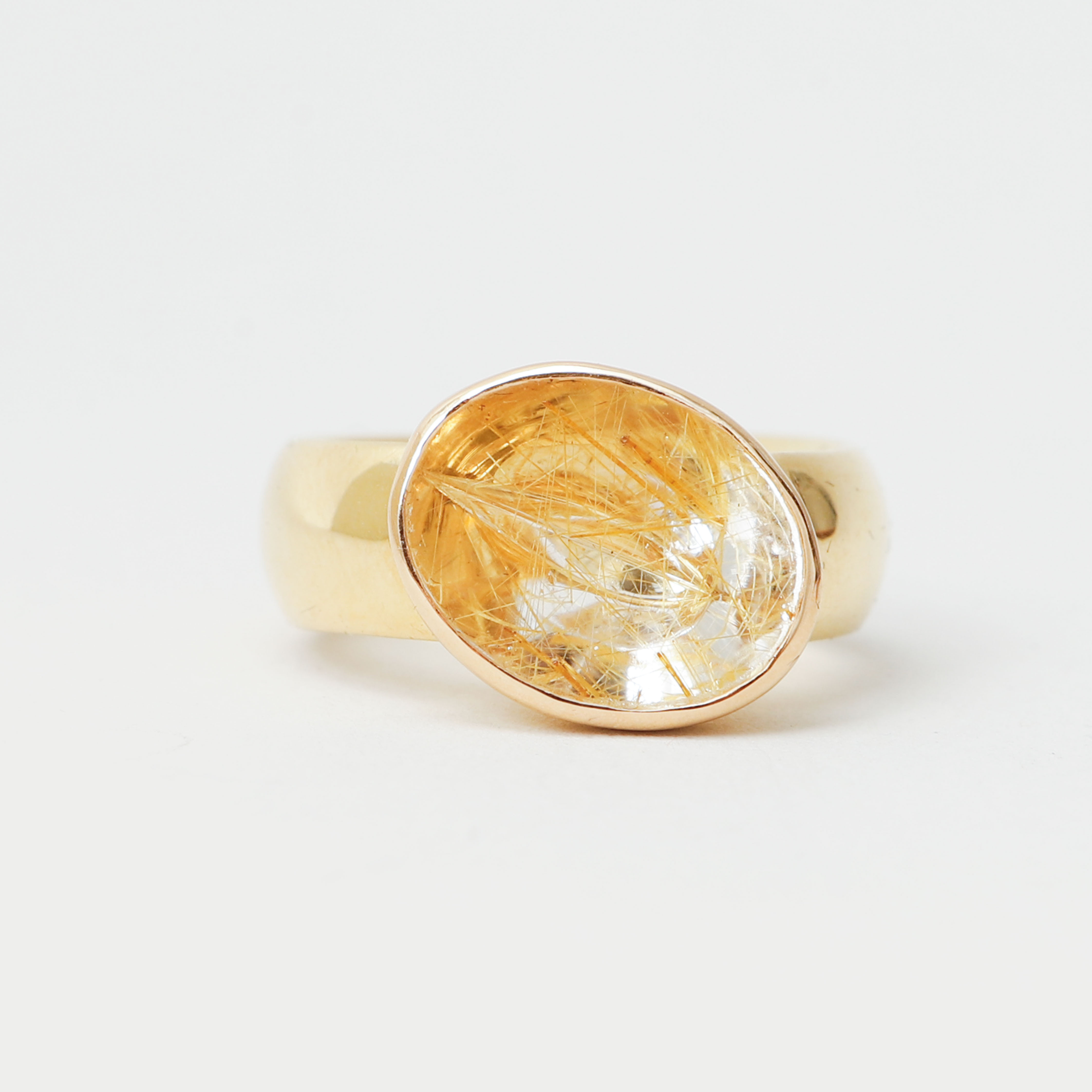 KIM BUCK. Ring, "Nordic Summer Light", 18k guld samt rutilkvarts, Georg Jensen.