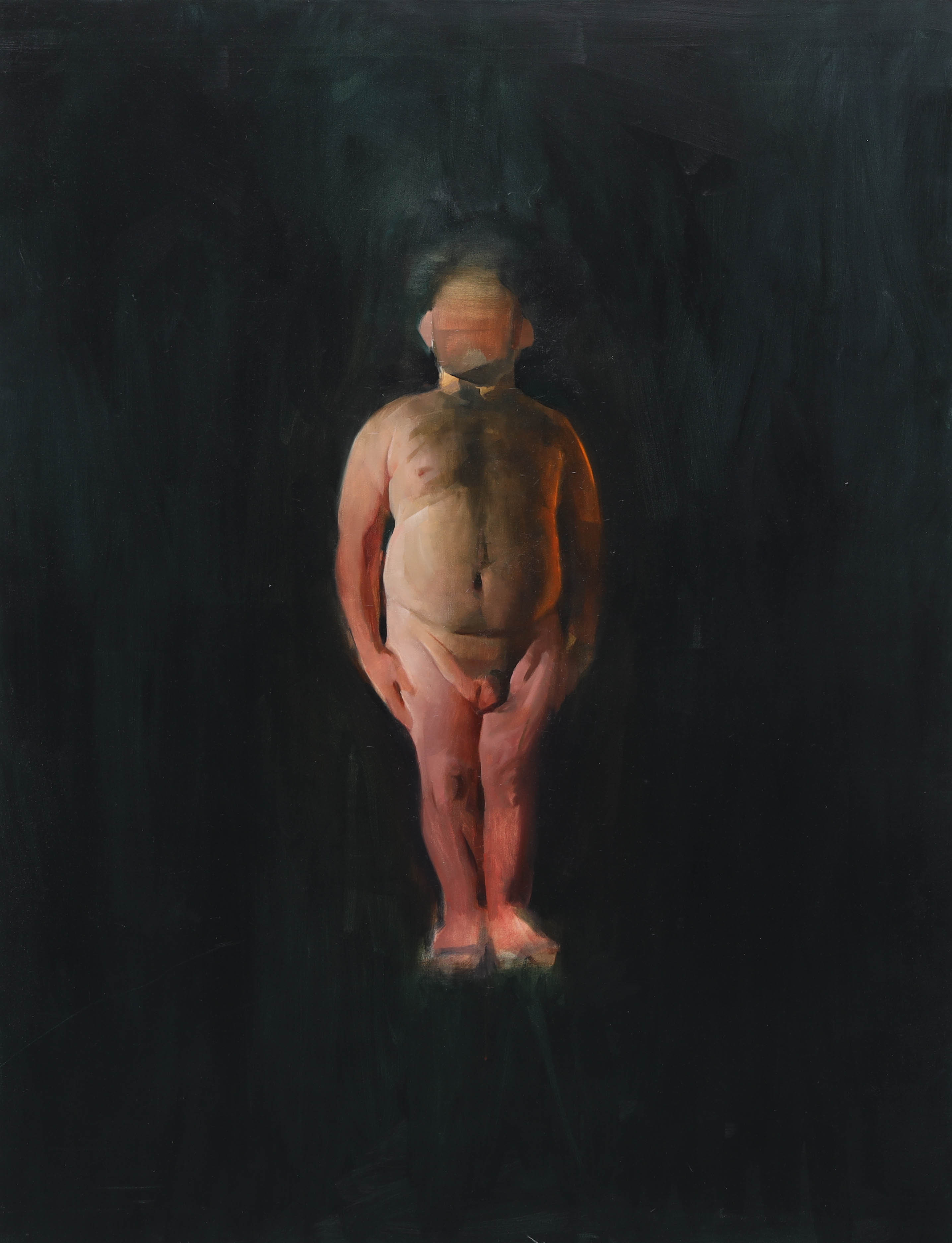 BENJAMIN BJÖRKLUND. akryl på duk, modellstudie, 130 x 100 cm , a tergo signerad, daterad 2017.