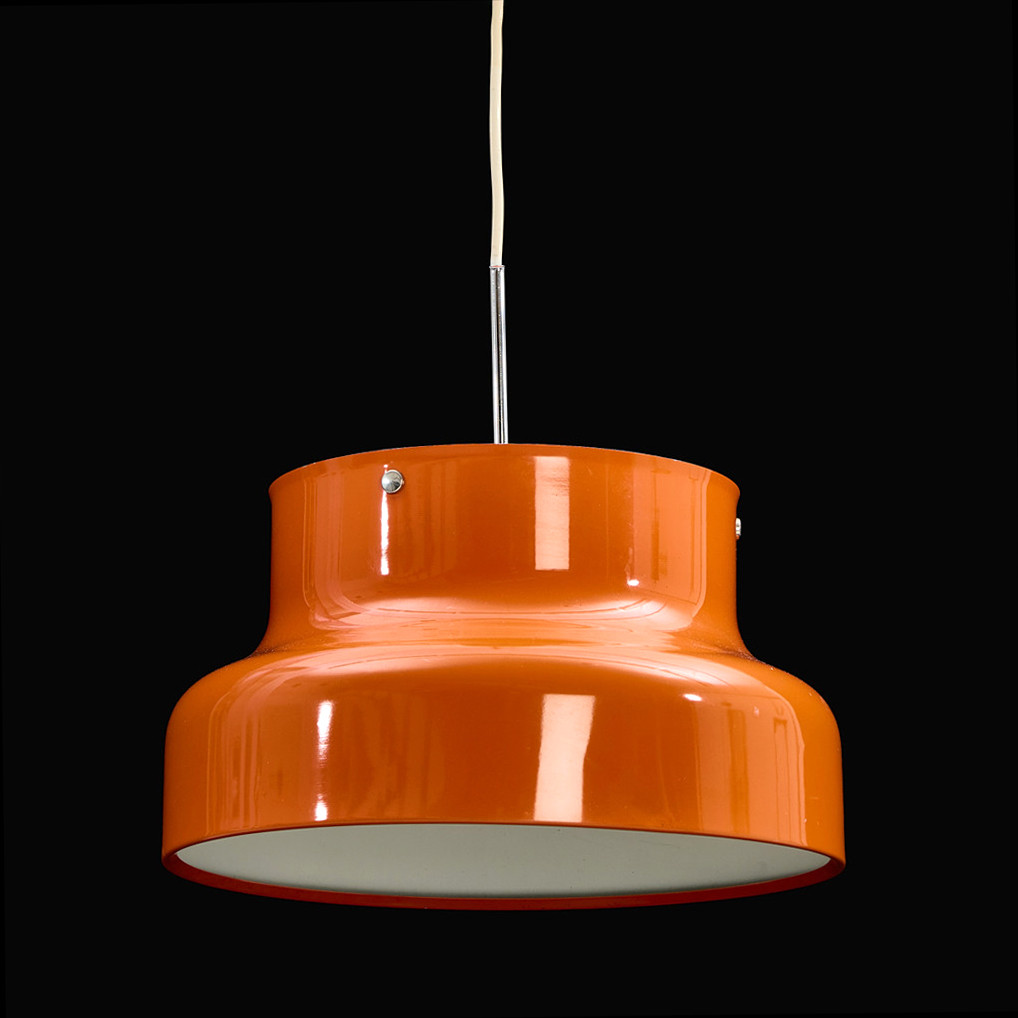 ANDERS PEHRSON (SVERIGE, 1912–1982). Taklampa, Bumling, Ateljé Lyktan, orange.