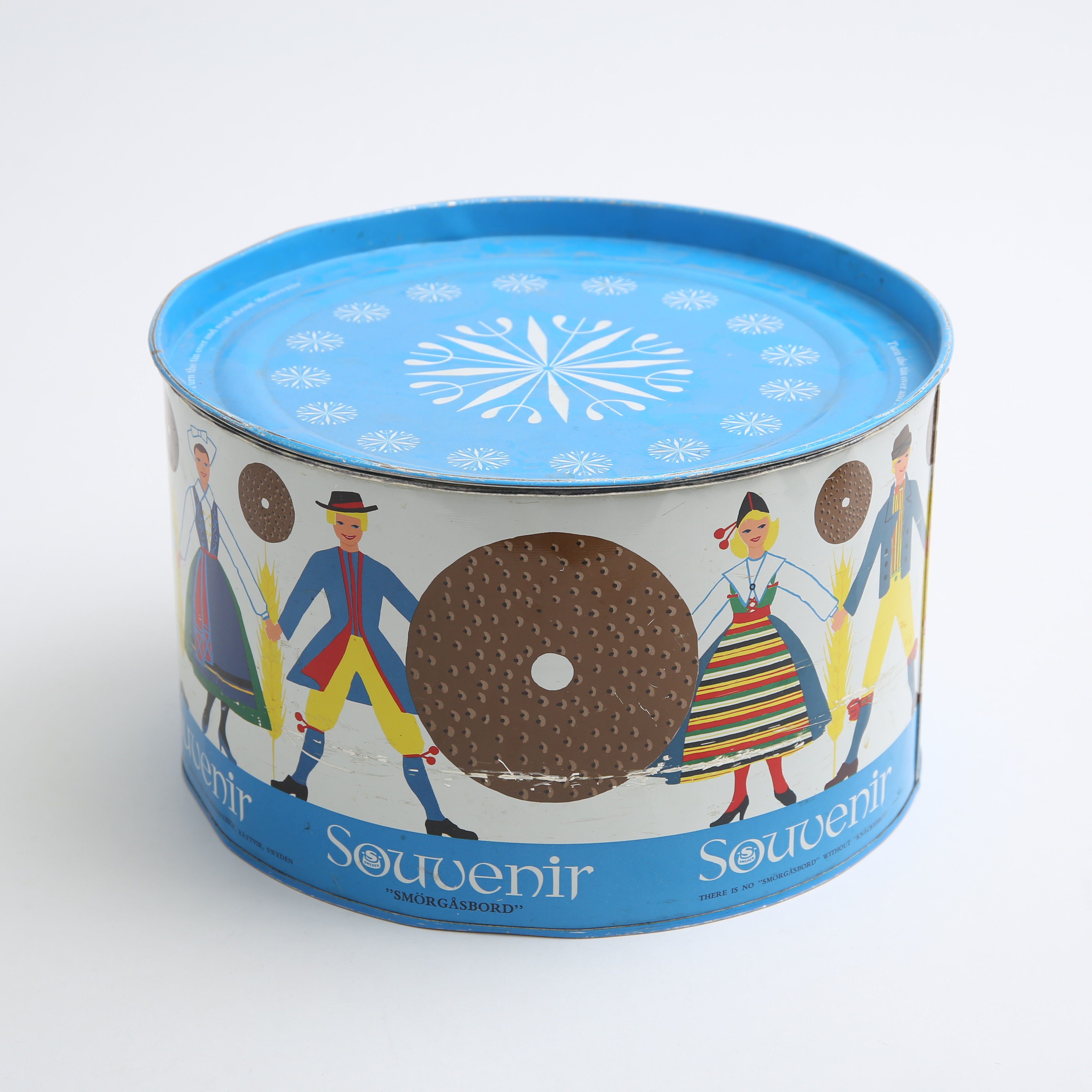 PLÅTBURK, "Souvenir", knäckebröd, Rättviks spisbrödsfabrik.