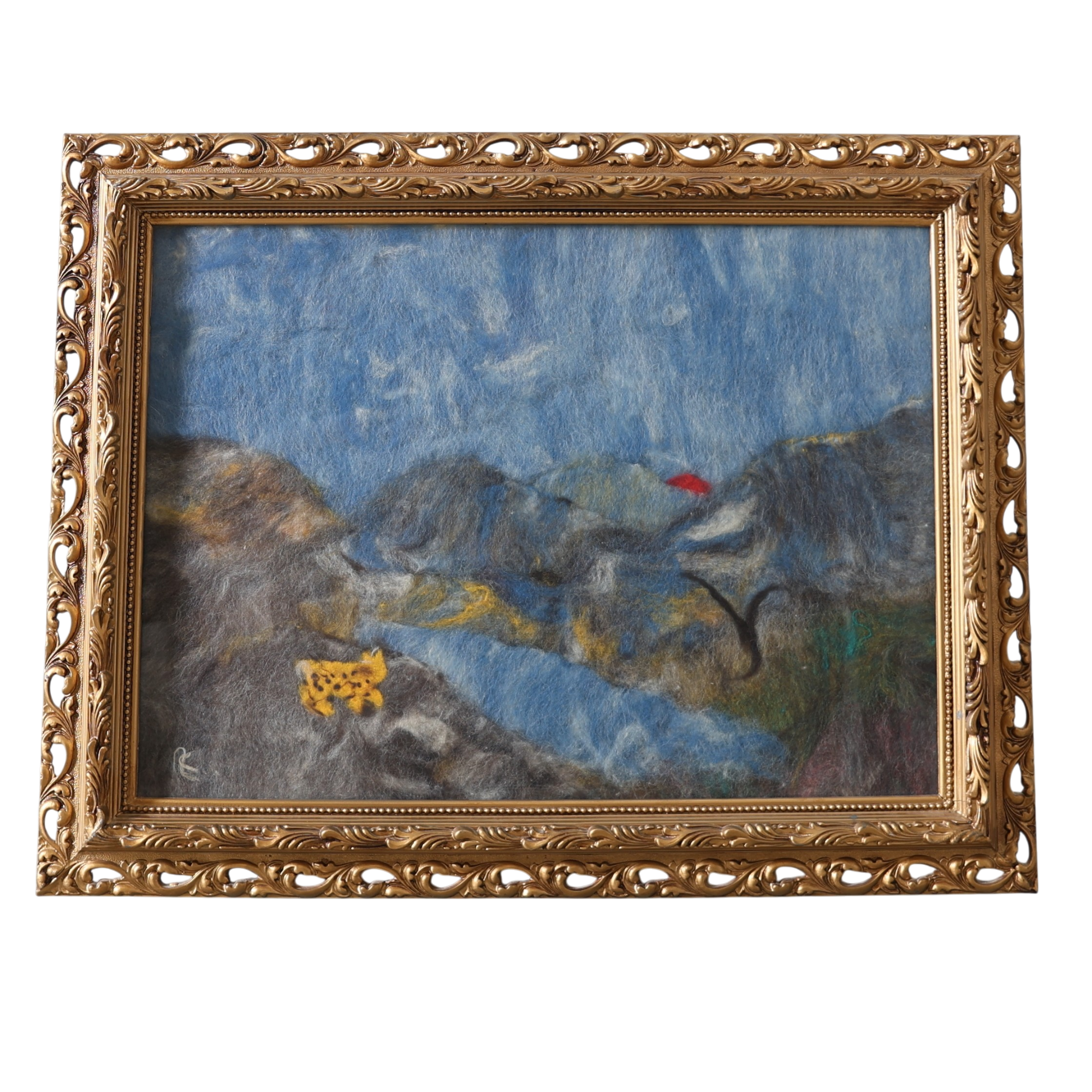 ARNOLD ERIKSSON. Ull, fjällmotiv, monogramsignerad.