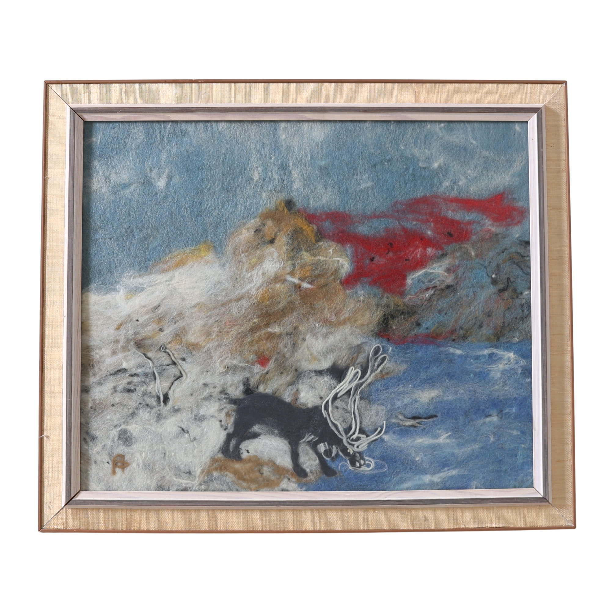 ARNOLD ERIKSSON. Ull, fjällmotiv, monogramsignerad.