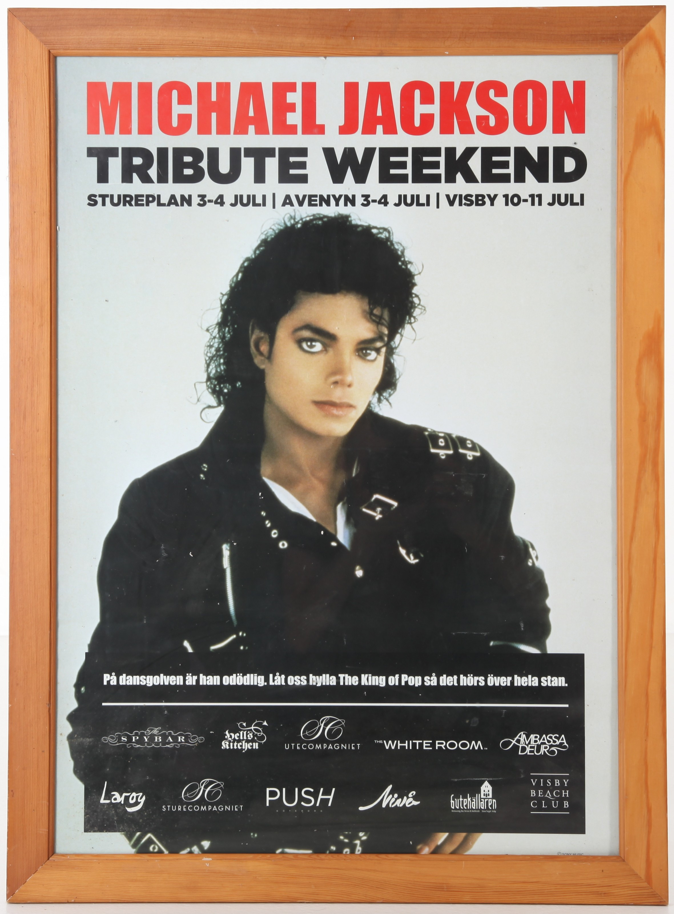 POSTER, Michel Jackson Tribute Weekend 2009.