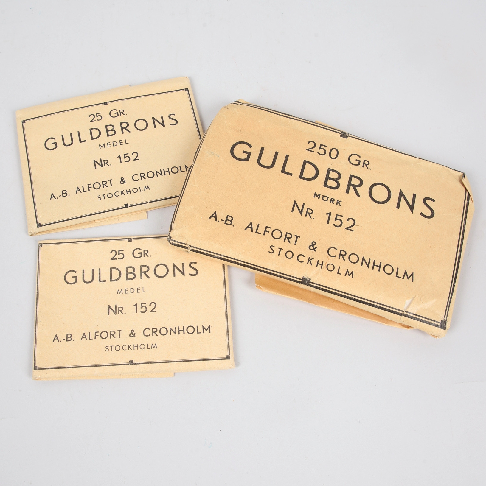 GULDBRONS, medel nr. 152, A.-B. Alfort & Cronholm, Stockholm.