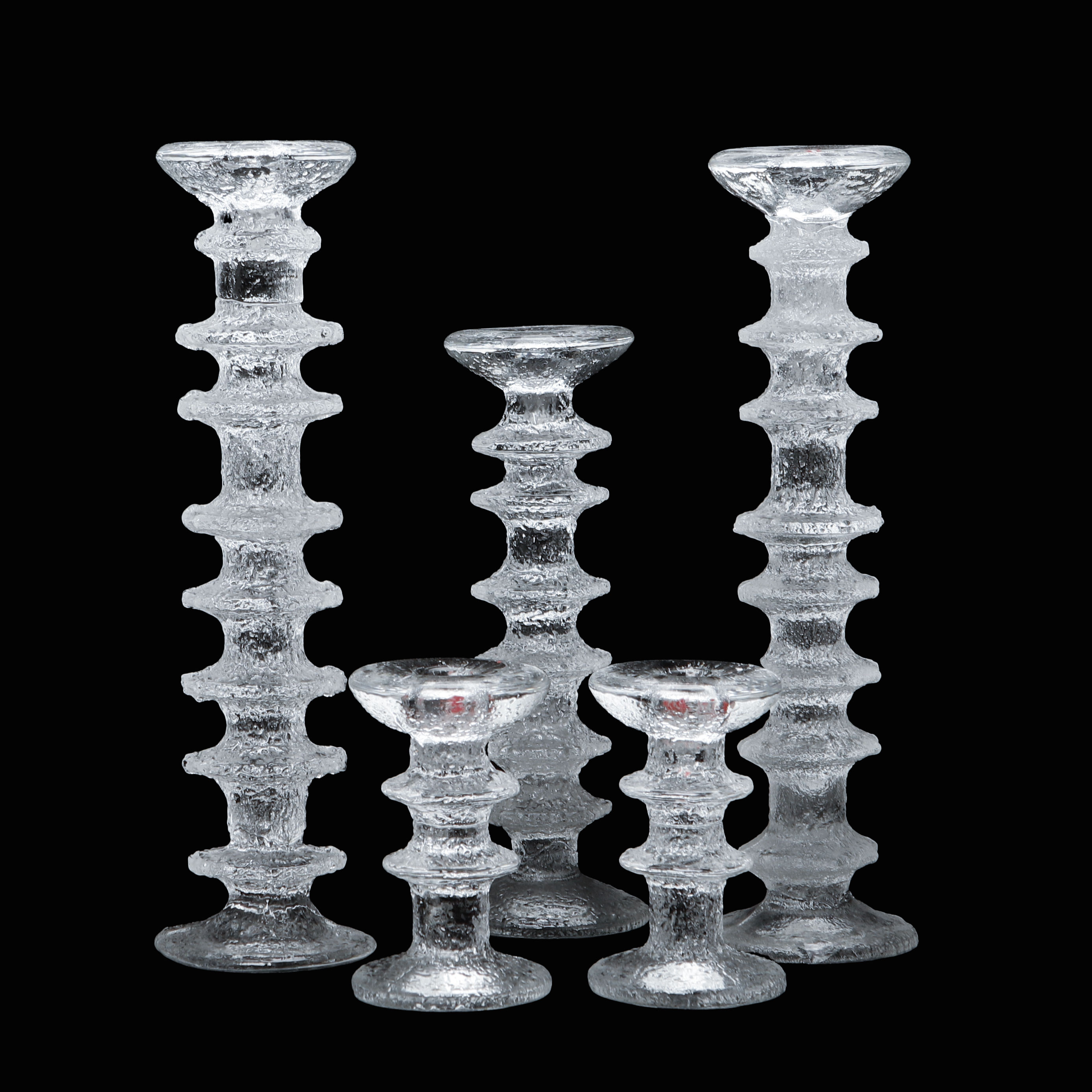 TIMO SARPANEVA. Ljusstakar "Festivo", 5 st, glas, Iittala, Finland.