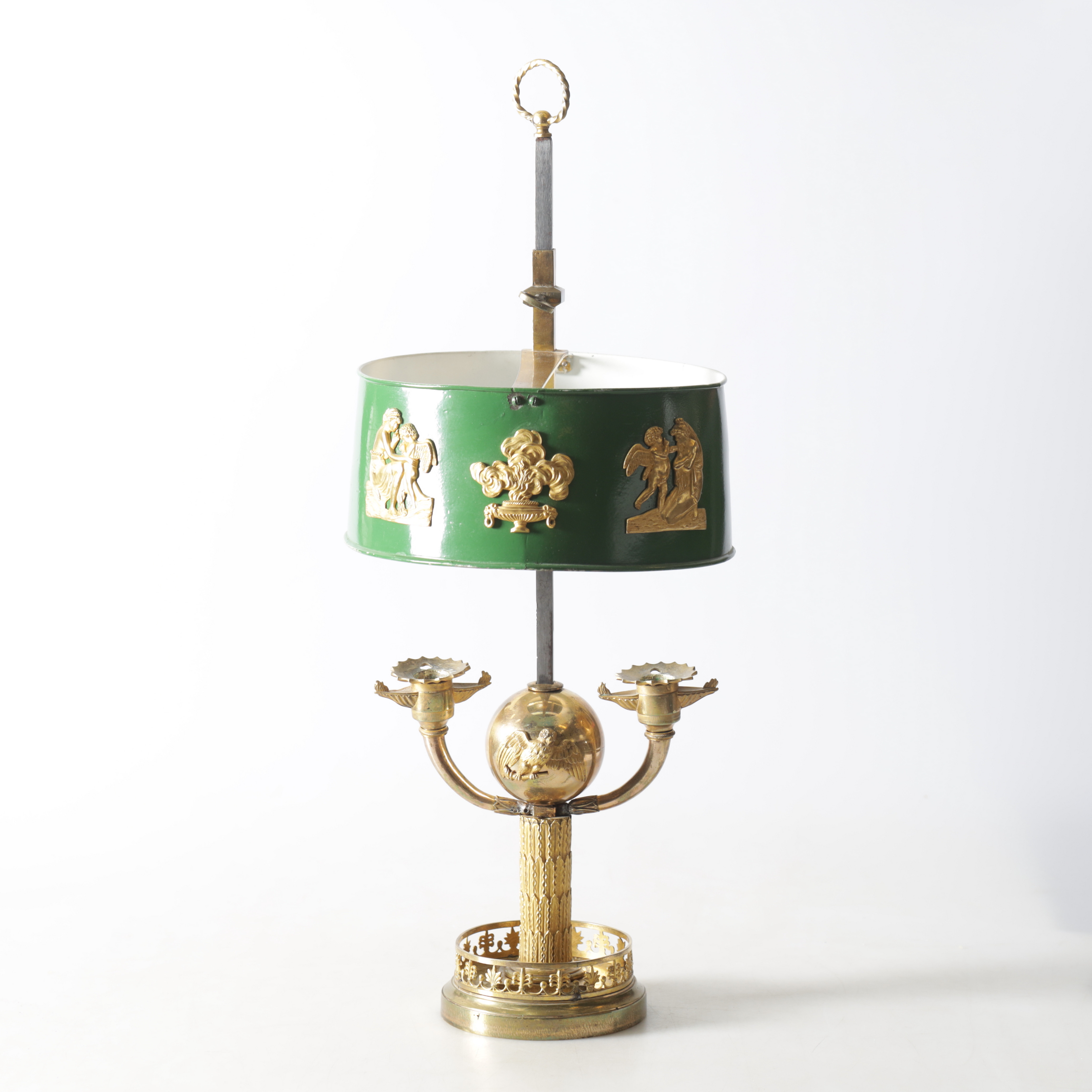 BOUILLOTTE, förgylld mässing & stål, empire, 1700-/1800-tal.
