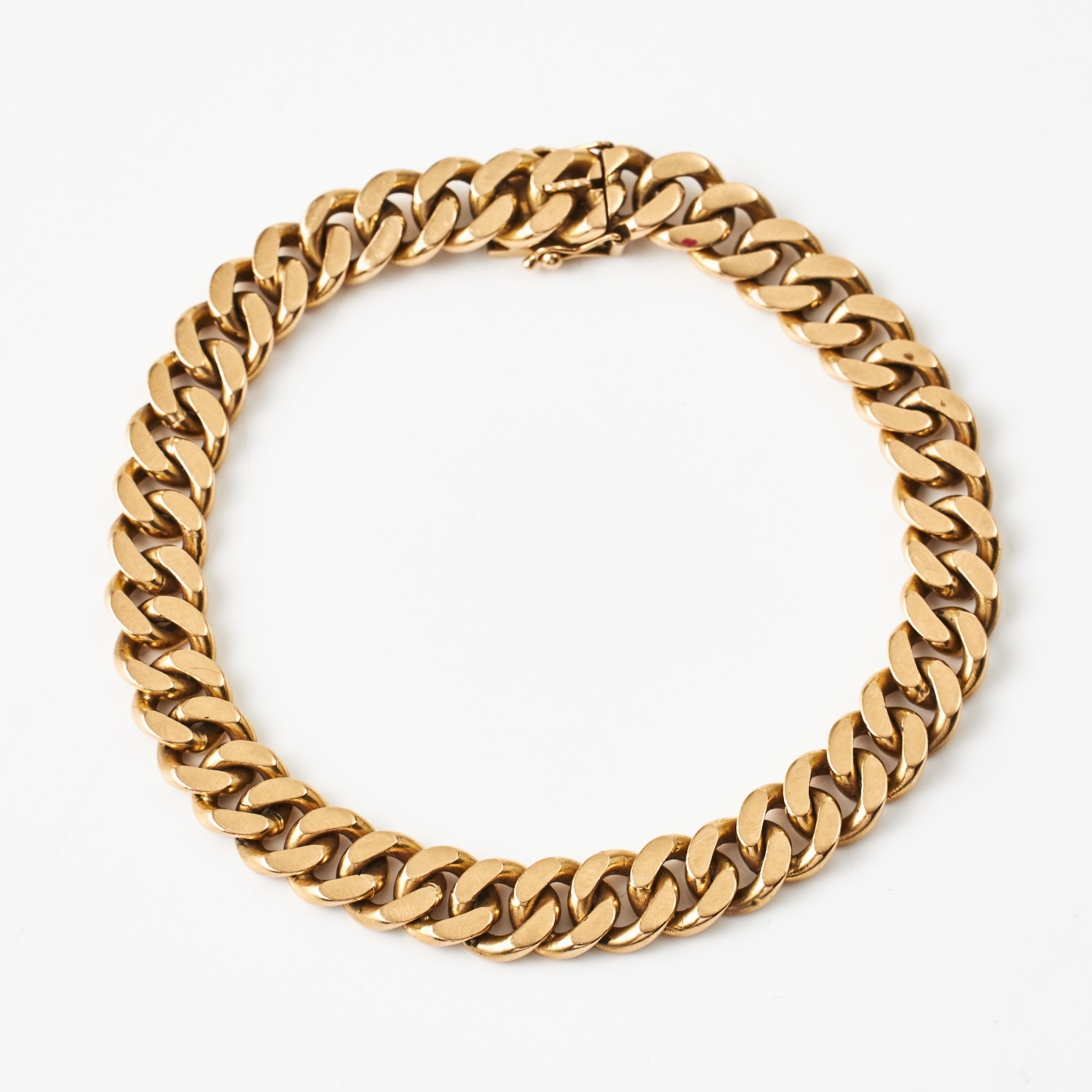 ARMBAND, 18 k guld, manglad pansarlänk, August Mikkov AB, Stockholm 1963.